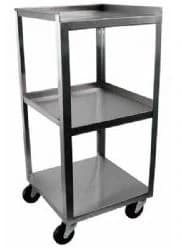 Ideal Medical 3-Shelf Utility Cart, 14" x 14" x 30", Chrome/Steel - Cart Utility 3-Shelf 14x14x30" - Image 1