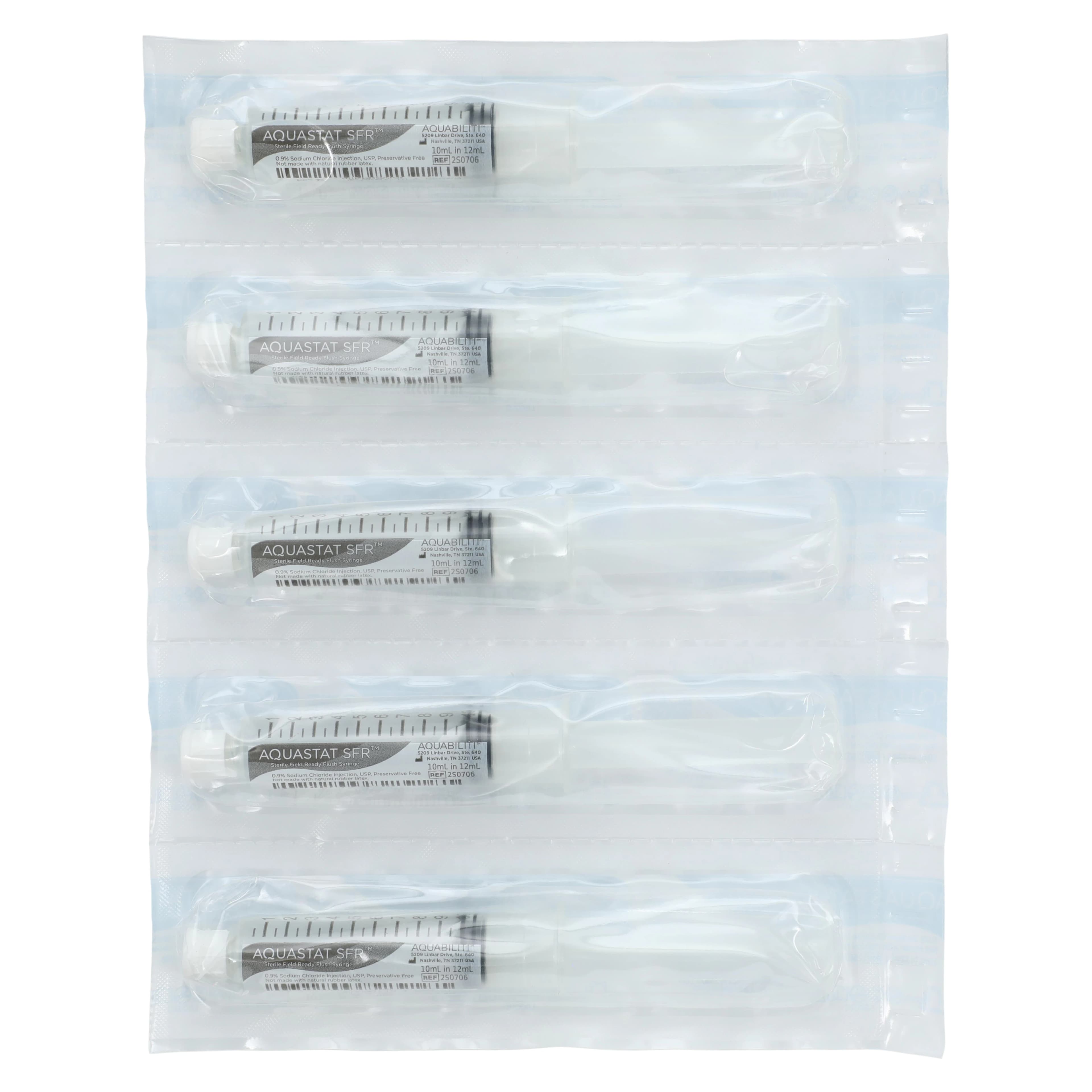 Aquabiliti Sodium Chloride 0.9% IV Flush Prefilled Syringe, 10 mL, Sterile Field, 240/Package thumbnail 2