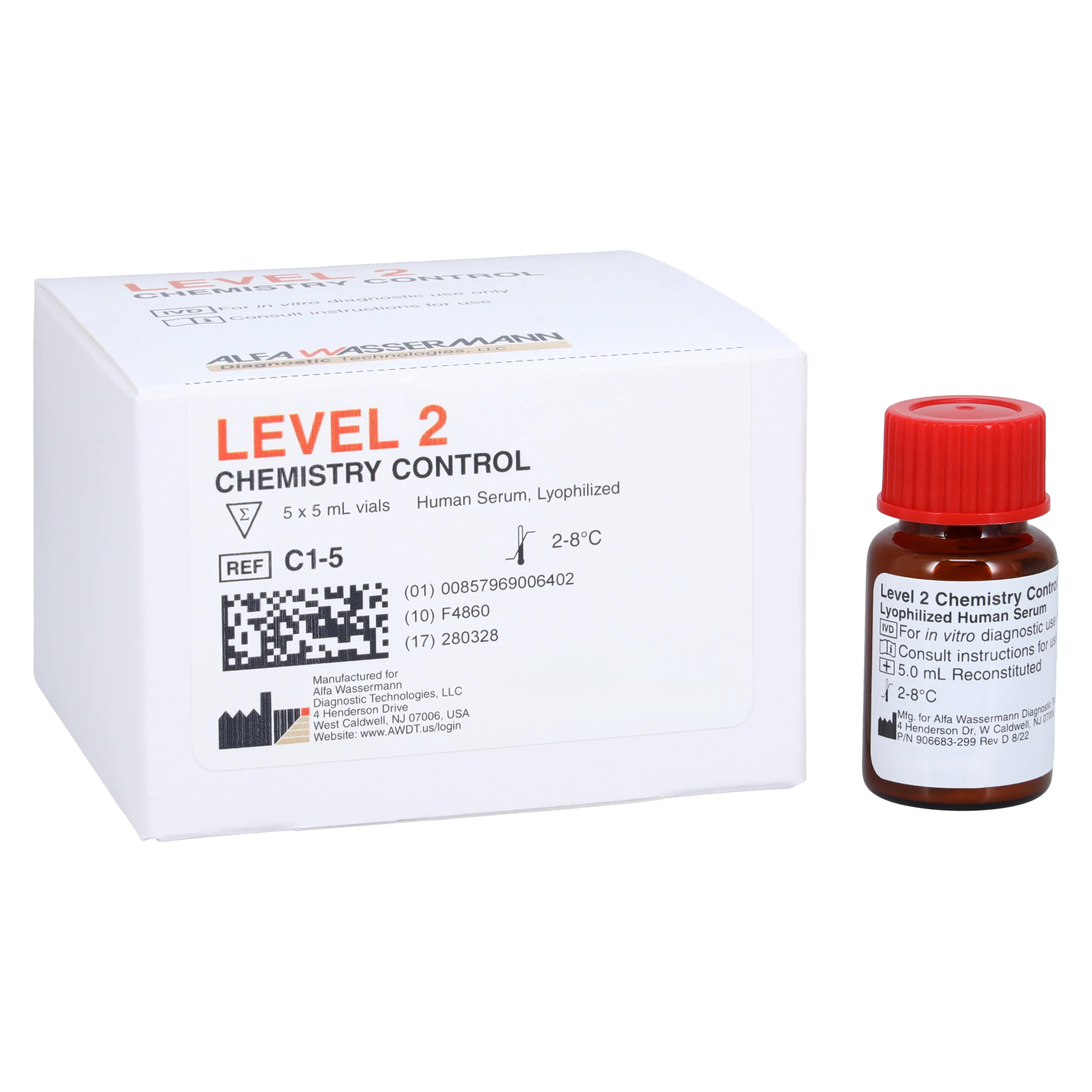 ACE Multi-Analyte Level 2 Abnormal Chemistry Control, 5 x 5 mL, Box - Level 2 Chemistry Control - Image 1