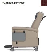 Champion 66 Series Transport Recliner, Bariatric, 500 lb Capacity, Cranberry, 2-Table - Recliner Trnspt Bari Trnd 2Tbl - Image 1