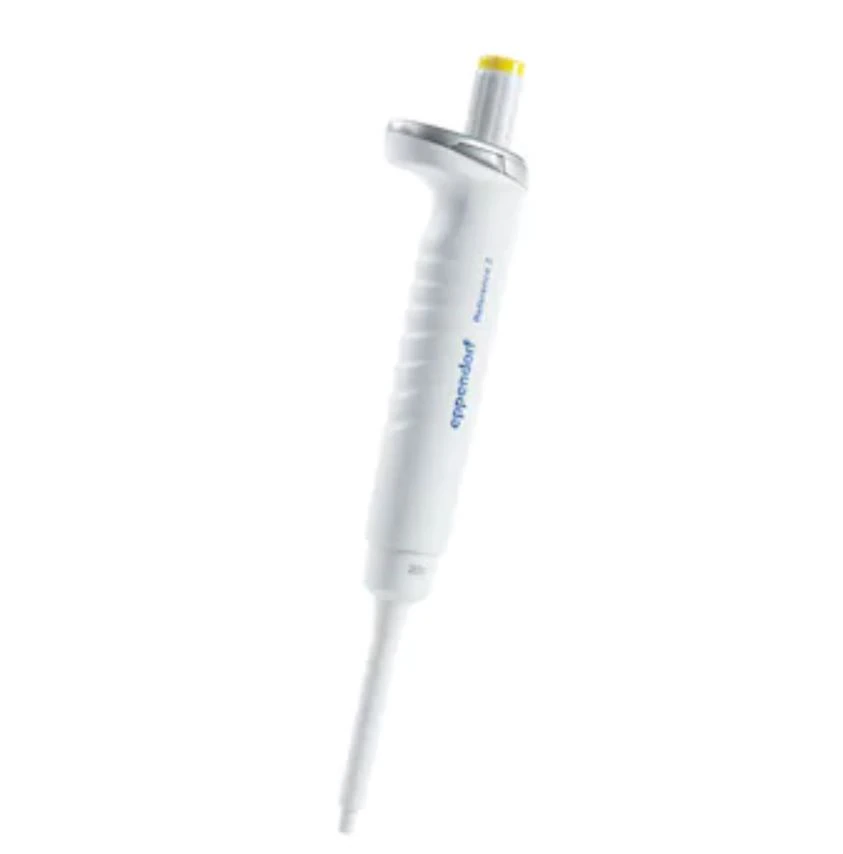 Eppendorf Reference 2 Variable Volume Pipette, 20-200 µL, Yellow Operating Button, Single Unit - Pipette 1Ch Eppendorf Ref 2 - Image 1