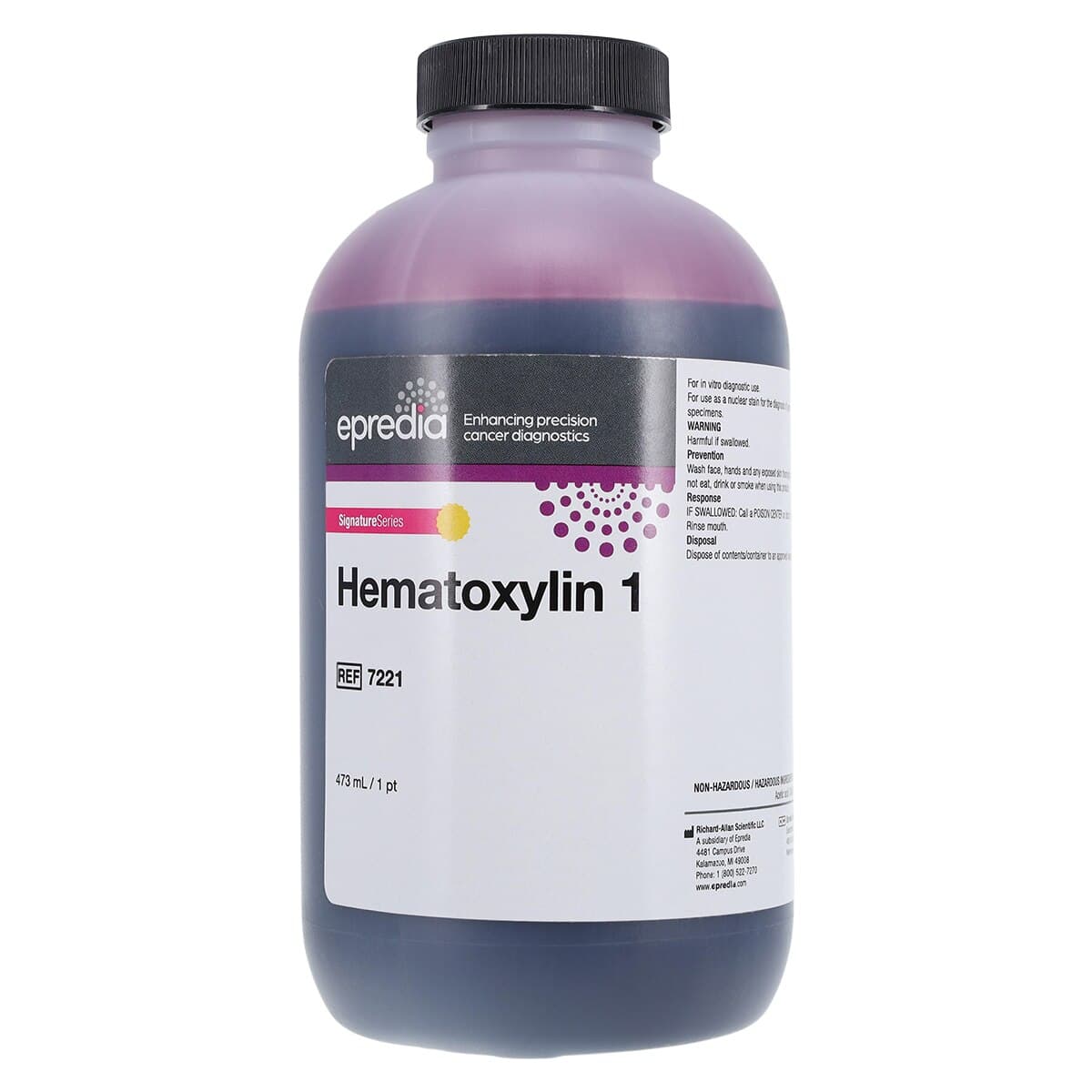 Richard-Allan Scientific Hematoxylin 1 Stain Solution, Signature Series Gill's, 1 pt, 4/Case - Hematoxylin 1 Stain Solution - Image 1