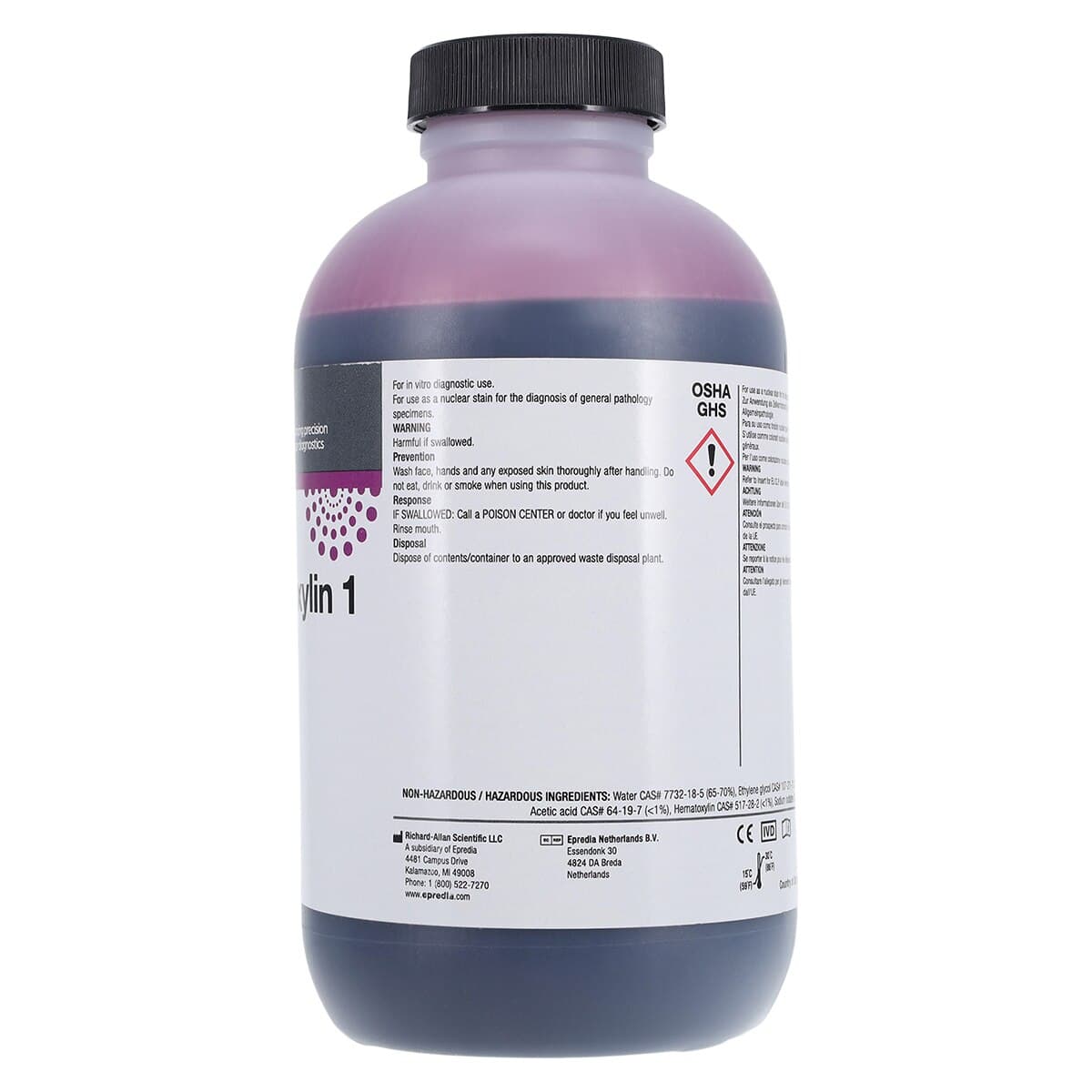 Richard-Allan Scientific Hematoxylin 1 Stain Solution, Signature Series Gill's, 1 pt, 4/Case thumbnail 2