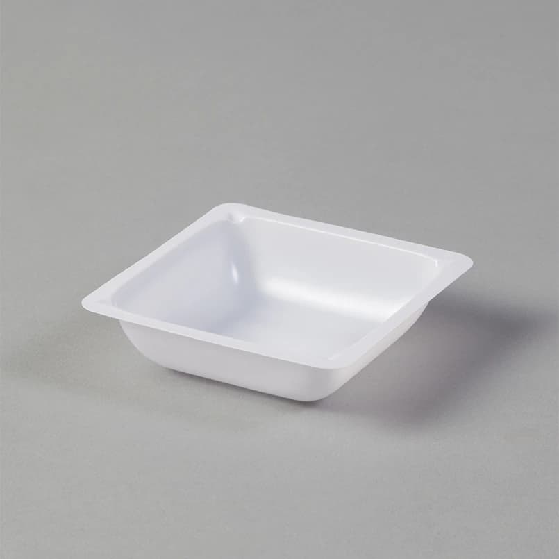 Weighing Boat, Polystyrene, 3.25 x 3.25 x 0.75 in, 100/Pack - Boat Weigh PS 3.25x3.25x.75" - Image 1