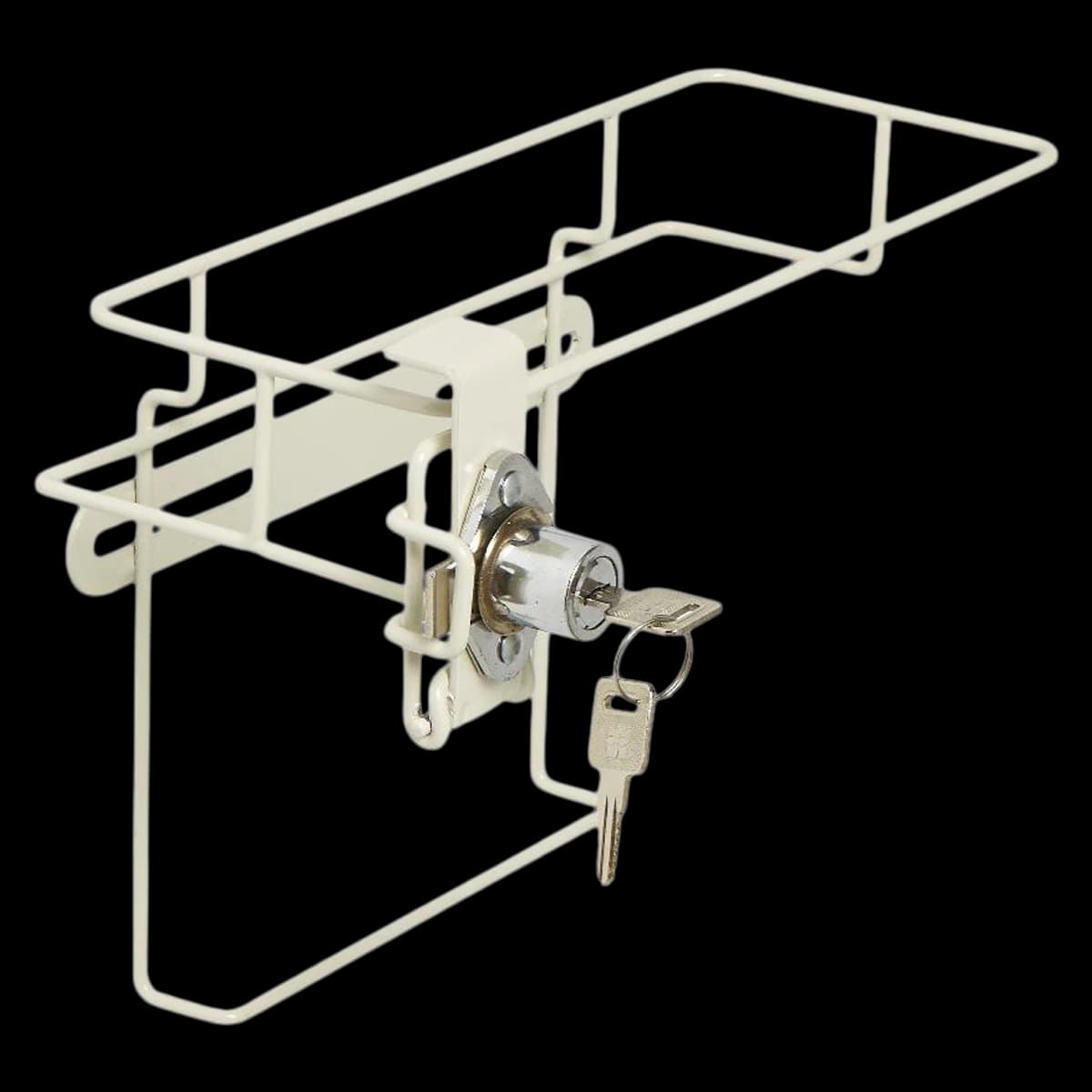 Medline Mounting Bracket for Sharps Container, White, Locking Metal, Fits MDS705153 Containers, 5/Case - Bracket f/Sharps Container - Image 1