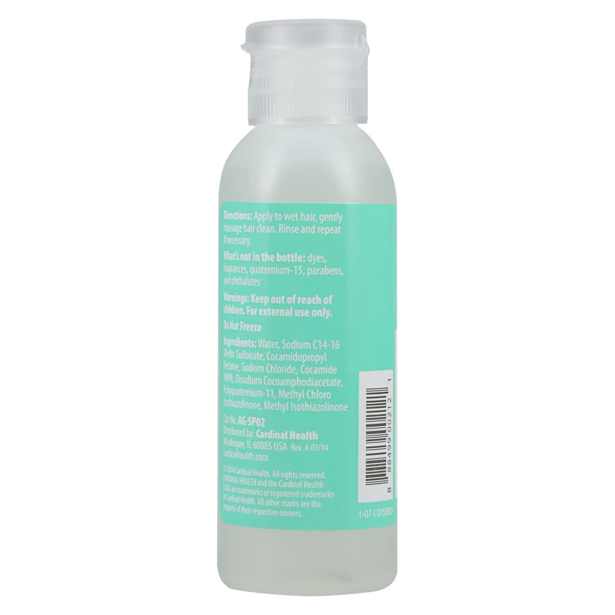 Cardinal Health Fragrance-Free & Dye-Free Shampoo, 2 oz Flip-Top Bottles, 144/Case thumbnail 2