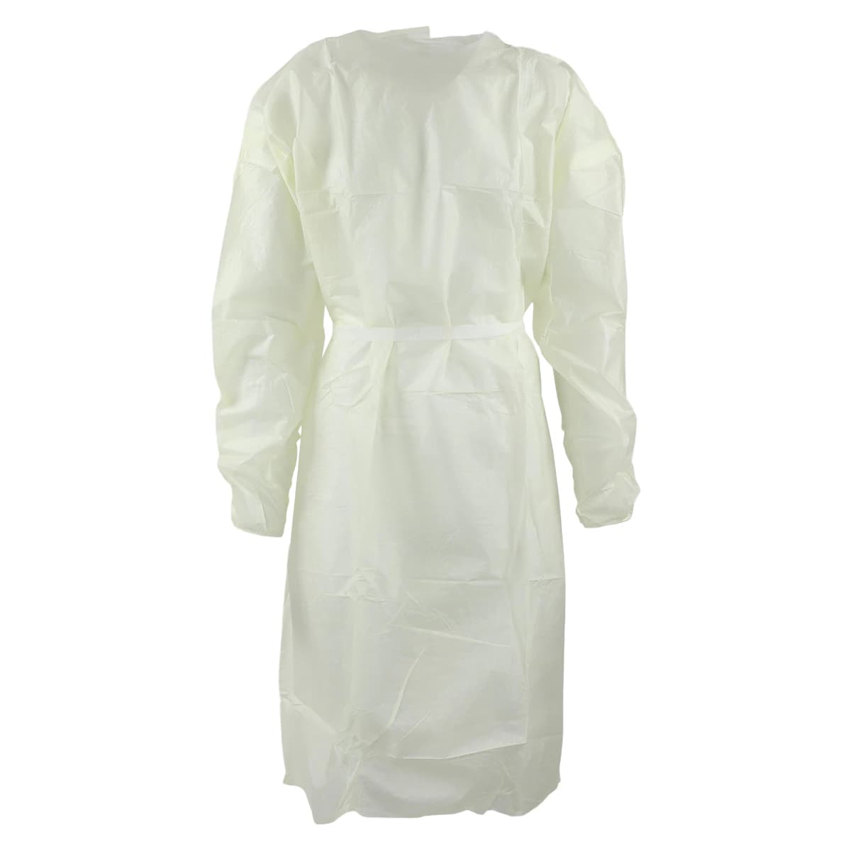 Cardinal Gown Isolation Yellow AAMI Level 2 SMS, Adult X-Large, Below Knee, Full Back, 10/Bag - Gown Isolation Yellow AAMI2 - Image 1