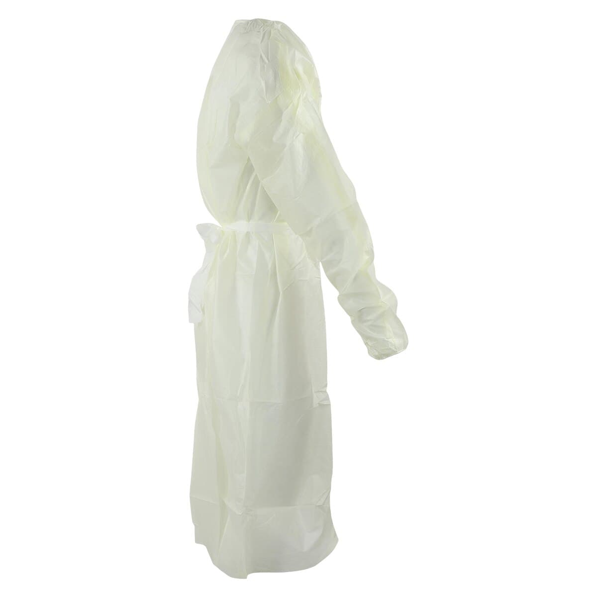 Cardinal Gown Isolation Yellow AAMI Level 2 SMS, Adult X-Large, Below Knee, Full Back, 10/Bag thumbnail 2