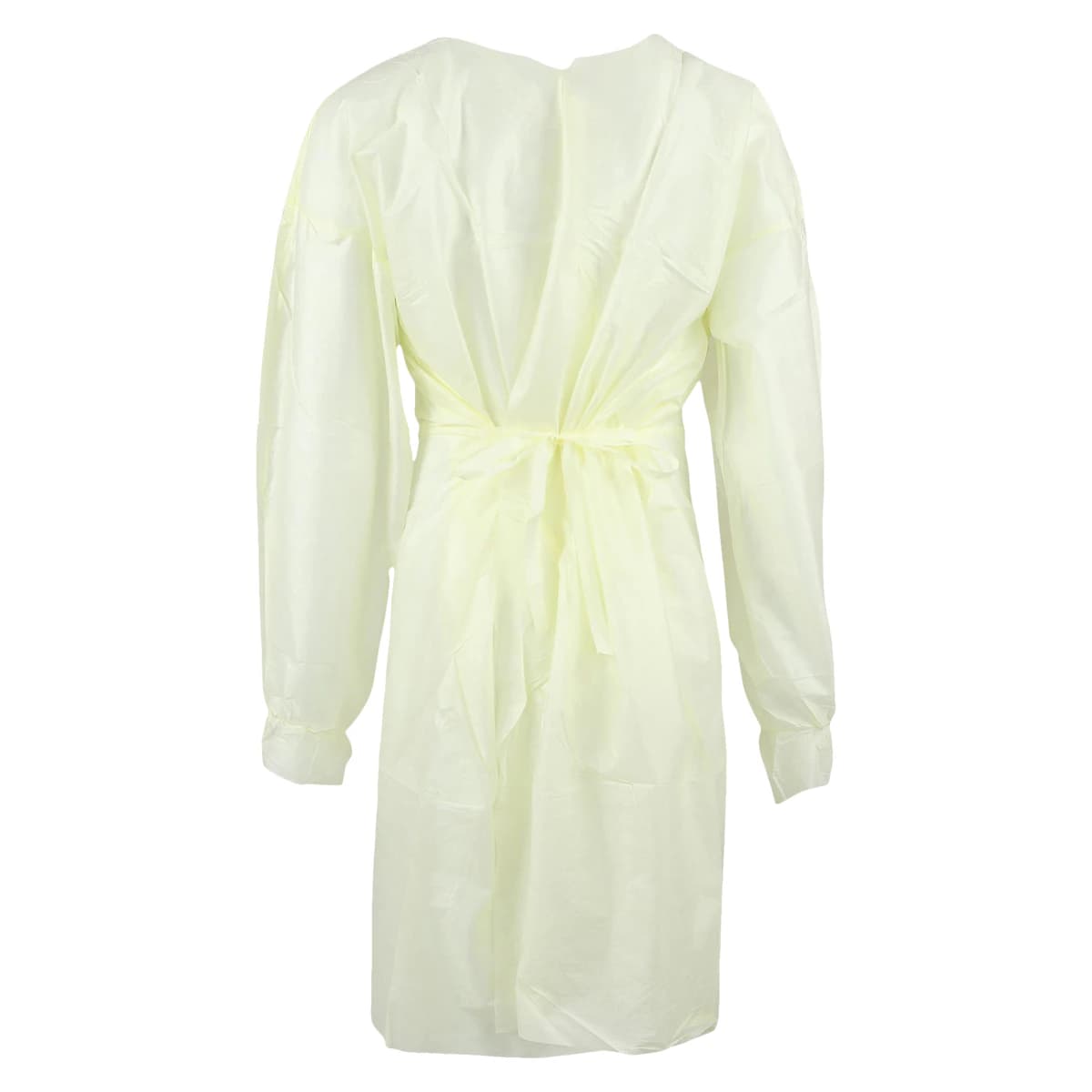 Cardinal Gown Isolation Yellow AAMI Level 2 SMS, Adult X-Large, Below Knee, Full Back, 10/Bag thumbnail 3