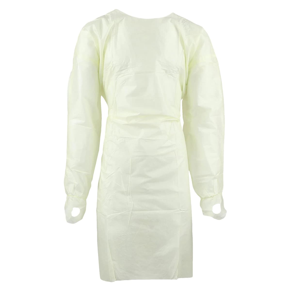 Cardinal Gown Isolation Yellow AAMI Level 2 SMS, Adult X-Large, Below Knee, Full Back, 10/Bag - Gown Isolation Yellow AAMI2 - Image 1