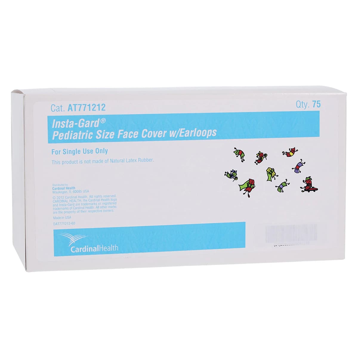 Cardinal Insta-Gard Pediatric Mask Facer, Not ASTM Rated, Latex-Free, Print Design, 75/Box thumbnail 4