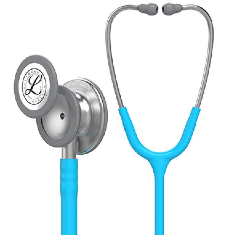 3M Littmann Classic III Stethoscope, Adult/Pediatric, Turquoise, Single Lumen Tubing thumbnail 2