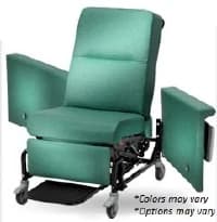 Champion Bariatric Patient Recliner with Side Table, 500 lb Capacity, Colonial Blue - Recliner Bariatric w/Side Tbl - Image 1