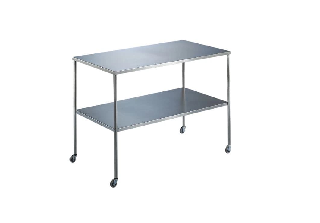 Blickman Industries Stainless Steel Instrument Table with Shelf - Table Instrument SS w/ Shelf - Image 1