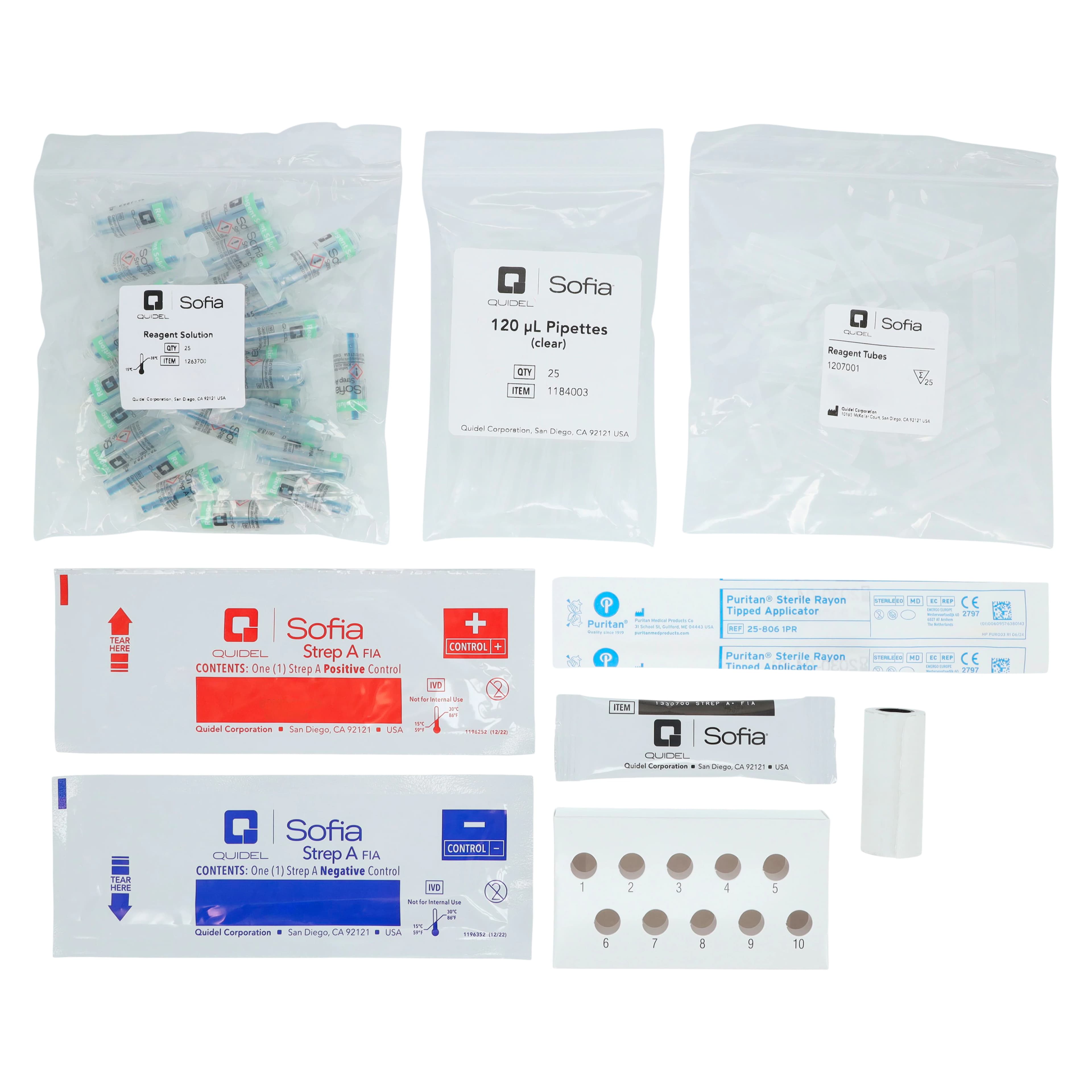 QuidelOrtho Sofia Strep A+ Rapid Immunoassay Test Kit, CLIA Waived, 25 Tests/Box thumbnail 2
