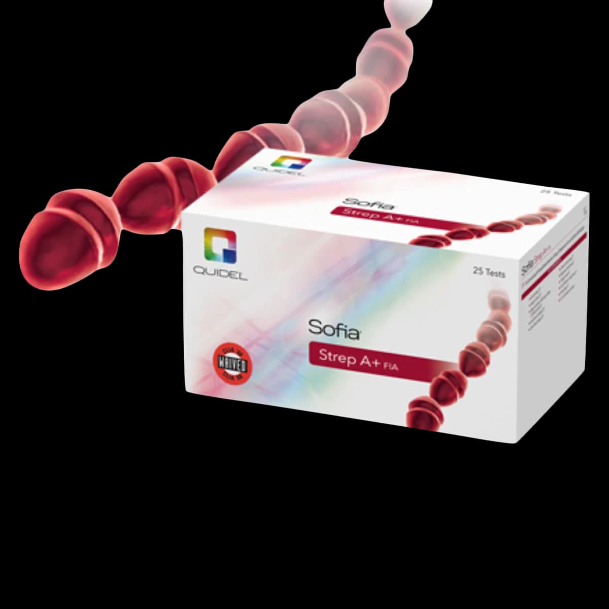 QuidelOrtho Sofia Strep A+ Rapid Immunoassay Test Kit, CLIA Waived, 25 Tests/Box - Sofia Strep A+ - Image 1