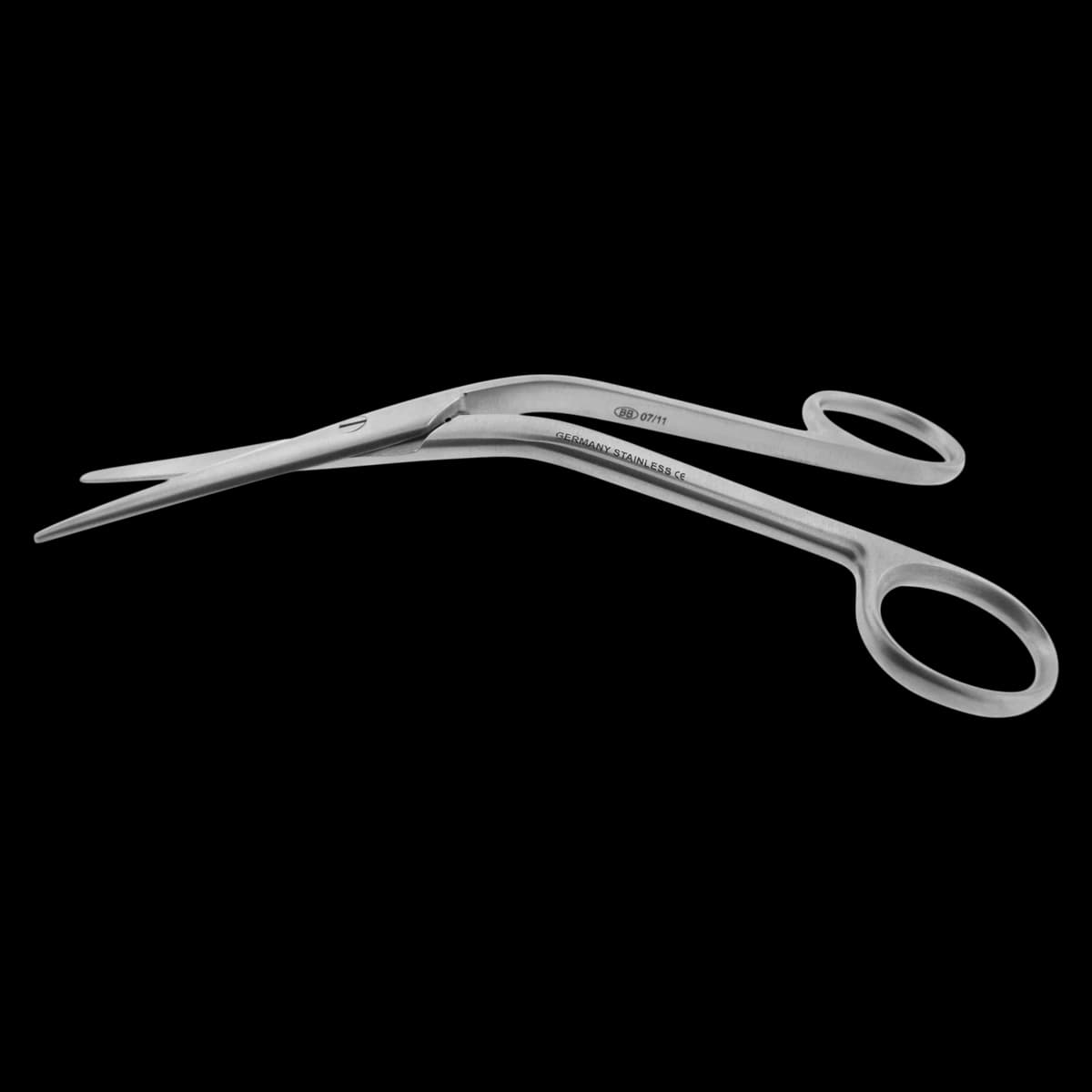 Cottle Nasal Scissors, 45 Degree Angle, 6-1/4" Stainless Steel, Non-Sterile, Reusable, Each - Scissors Nasal Cottle Ang45 - Image 1