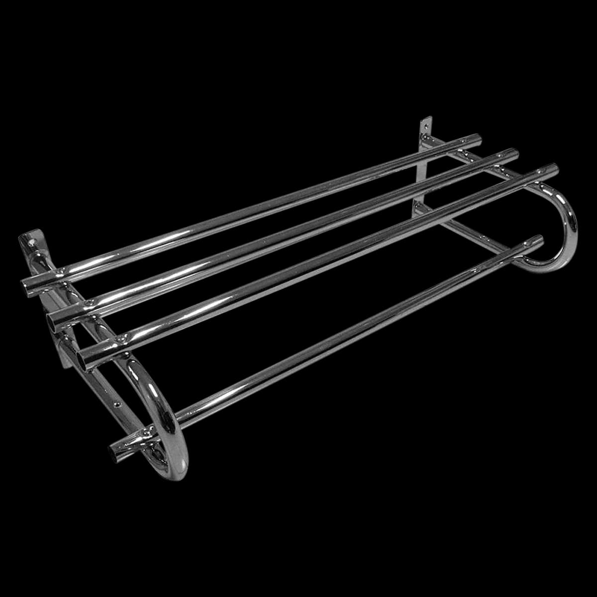 Single Wall Mount Coat Rack, Steel with Chrome Finish, 10 in x 14 in x 36 in - Rack Coat Single Wall Mount - Image 1