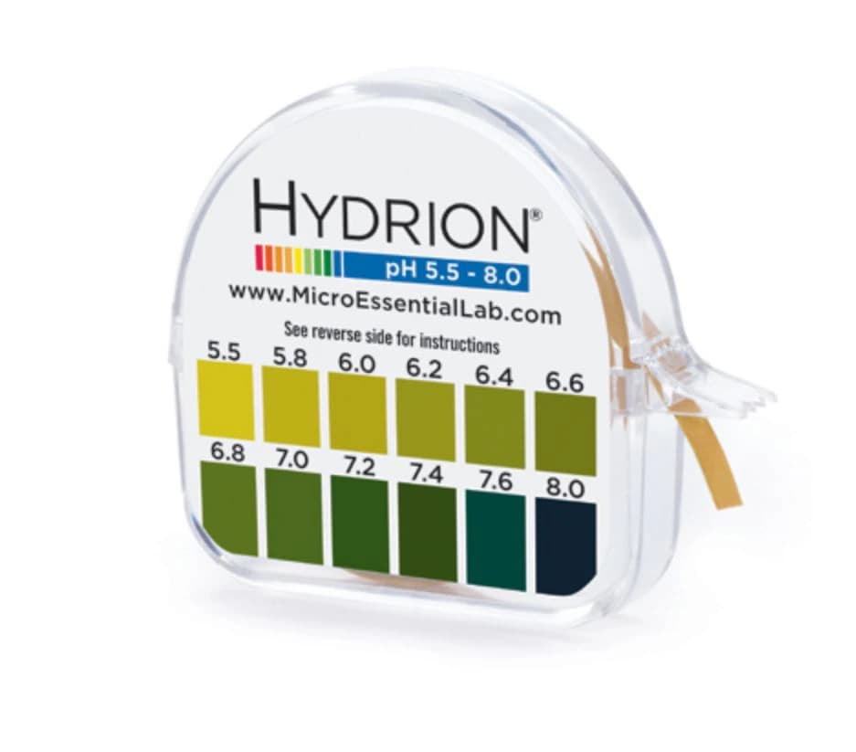 Hydrion pH Test Strips, Range 5.5-8, 10 Strips/Box - Hydrion Paper - Image 1