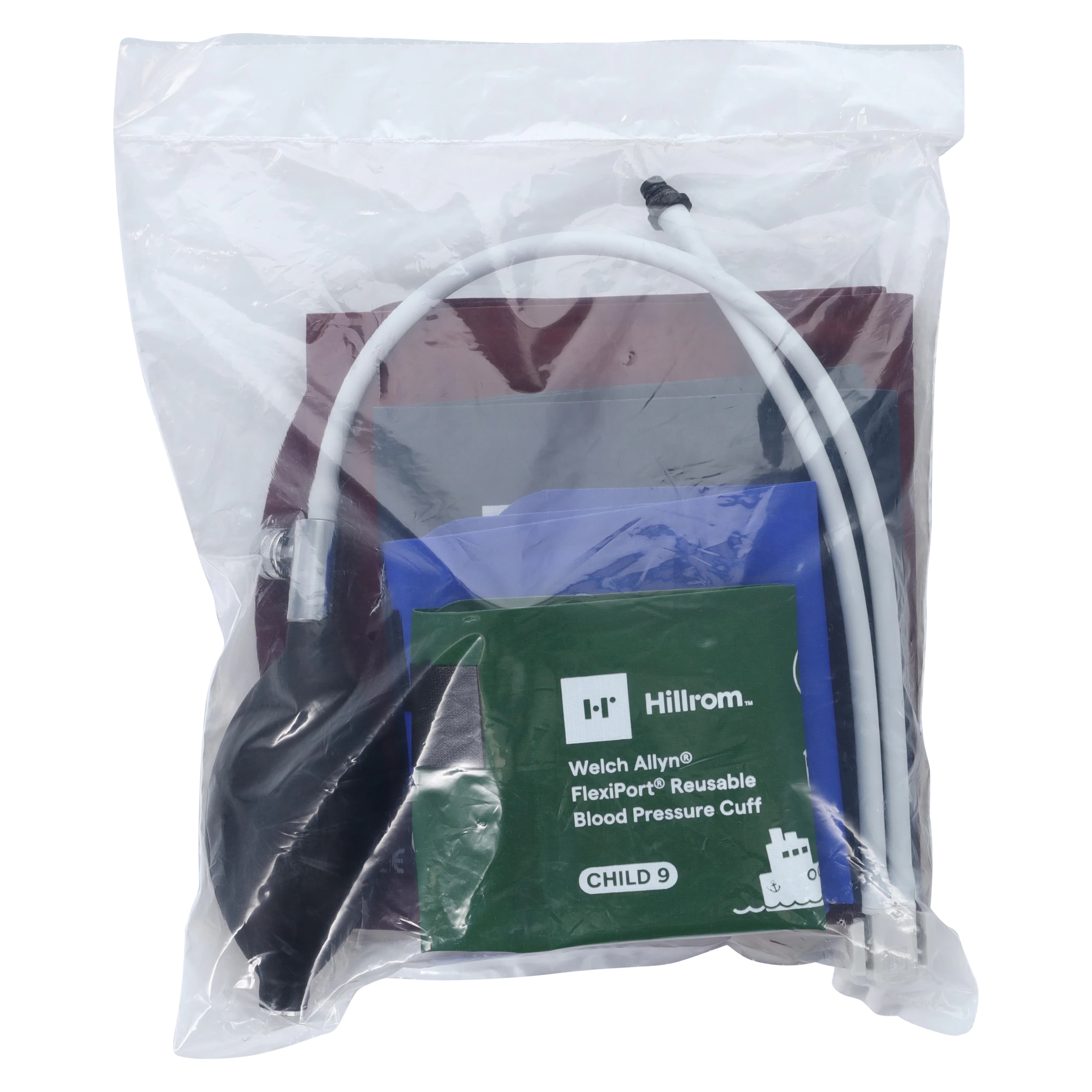 Welch Allyn FlexiPort Blood Pressure Cuff Kit with Bulb and Valve Connector, Size 9/10/11/12, Multi-Colored, Latex-Free, Each thumbnail 3