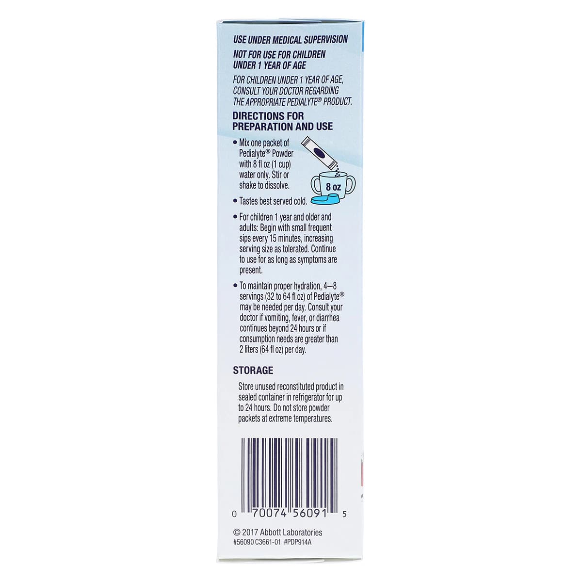 Pedialyte Electrolyte Powder Variety Pack, 0.3 oz Packets, 64/Case thumbnail 5