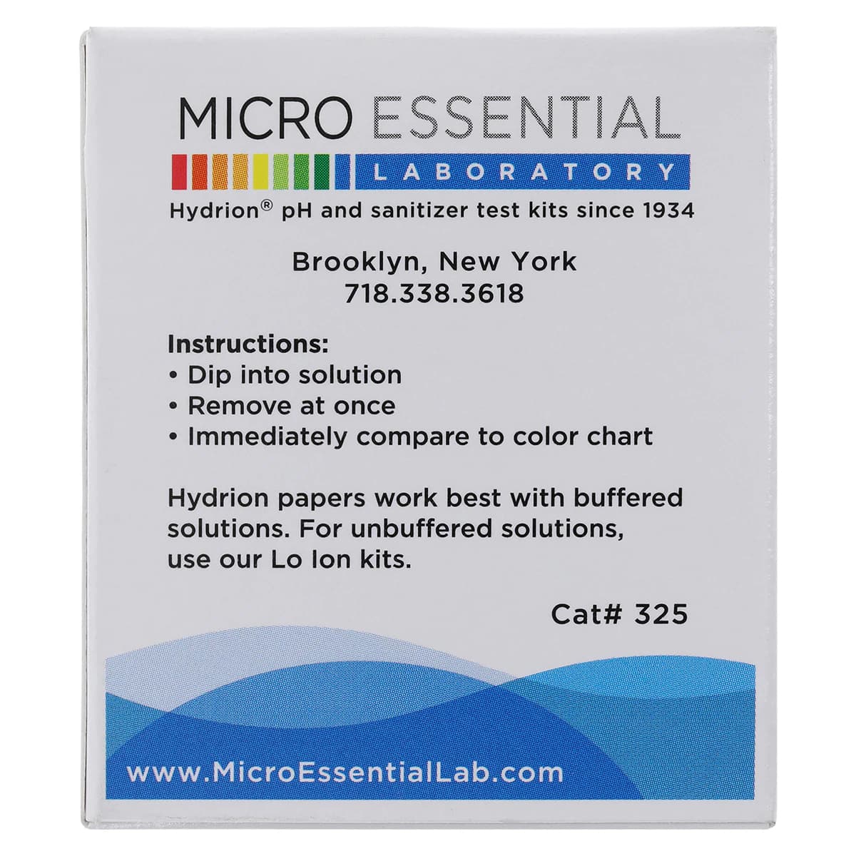 Hydrion Micro Essential Lab pH Test Strips, 3.0-5.5 Range, 1 Roll Dispenser thumbnail 7