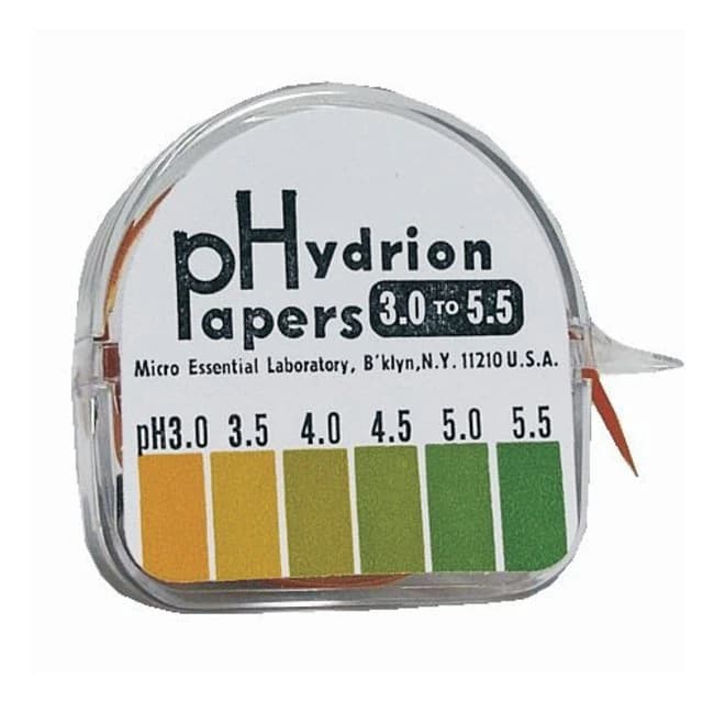 Hydrion Micro Essential Lab pH Test Strips, 3.0-5.5 Range, 1 Roll Dispenser thumbnail 2