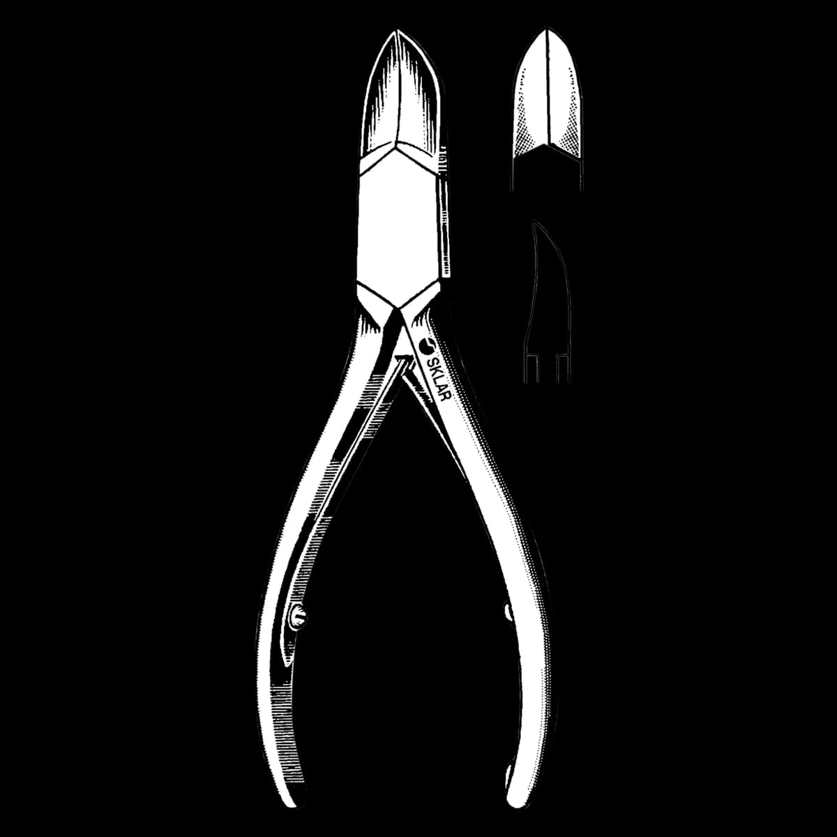 Sklar Instruments Nail Nipper, Concave Blades with Double Spring, Stainless Steel, Reusable - Nipper Nail CncvBlds w/DblSprg - Image 1