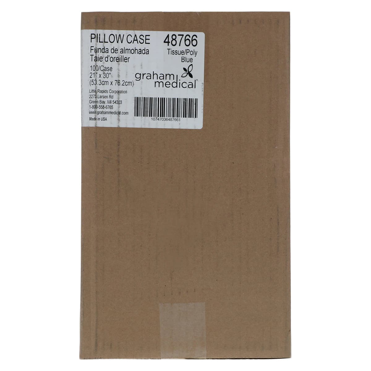 Graham Medical Disposable Pillowcase, Tissue/Poly, Blue, 21 in x 30 in, 100/Case thumbnail 3