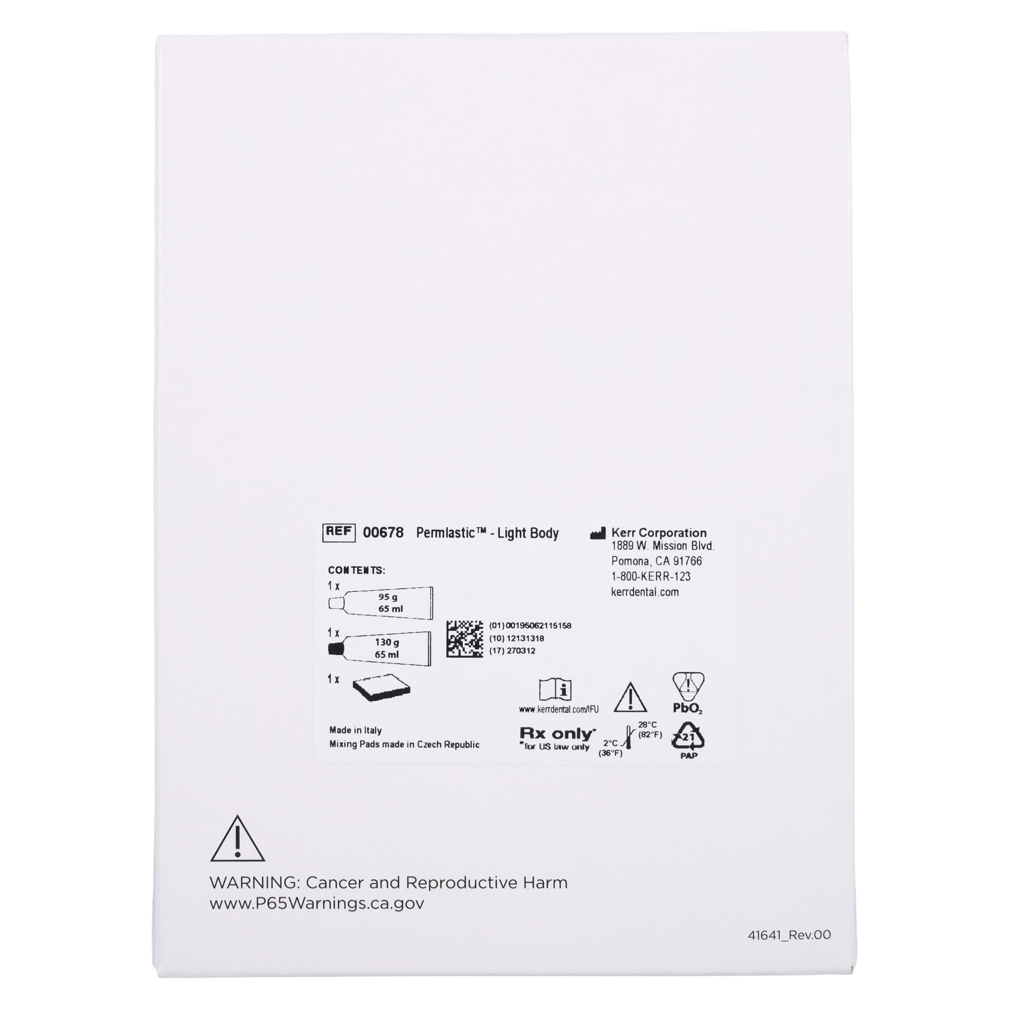 Kerr Permlastic Light Body Polysulfide Impression Material, Standard Package (1 Tube Base 95g, 1 Tube Catalyst 130g, Mixing Pad), #00678 thumbnail 4