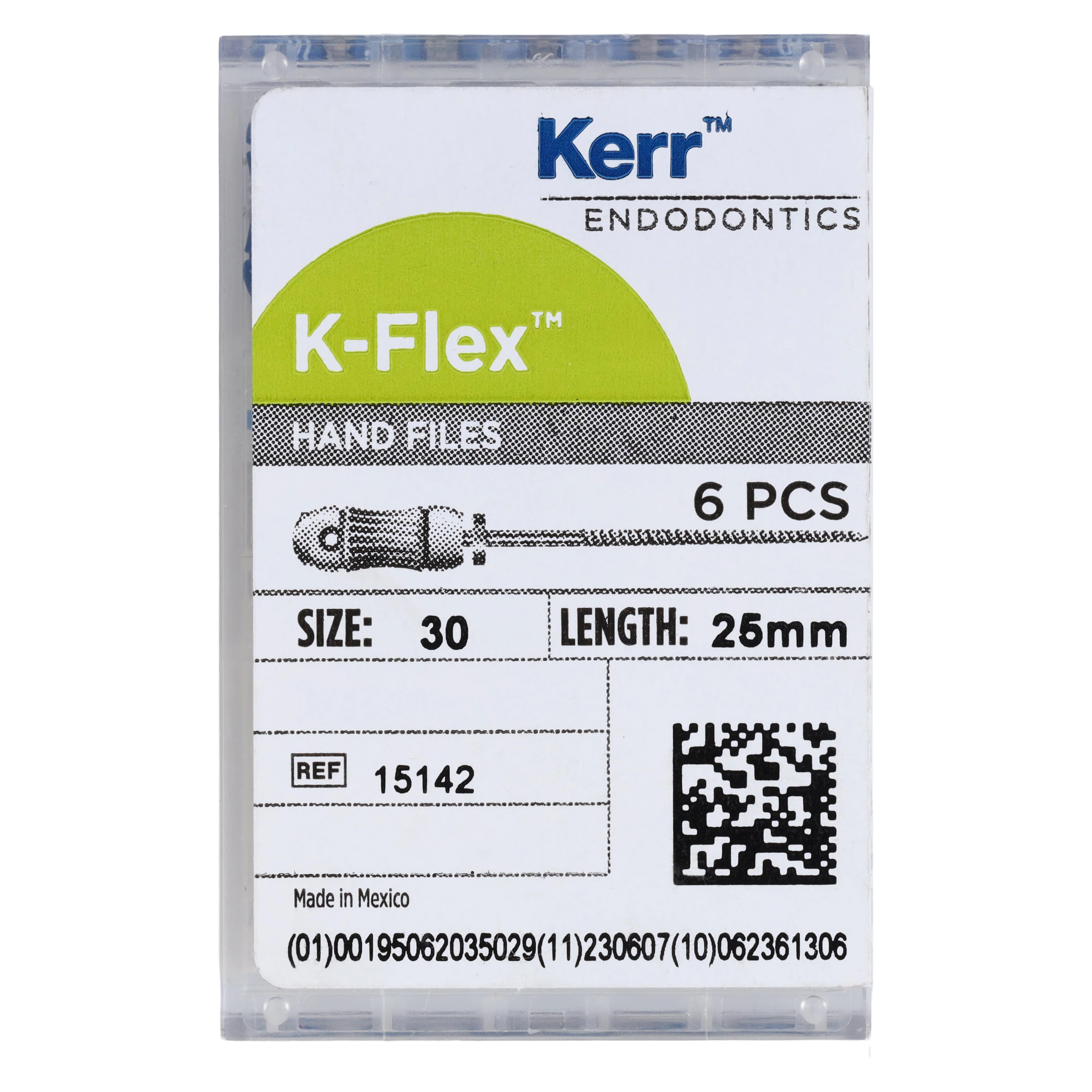 Kerr K-Flex Files, Stainless Steel, Size #30, 25mm, Blue, 6/Pack, 15142 thumbnail 5