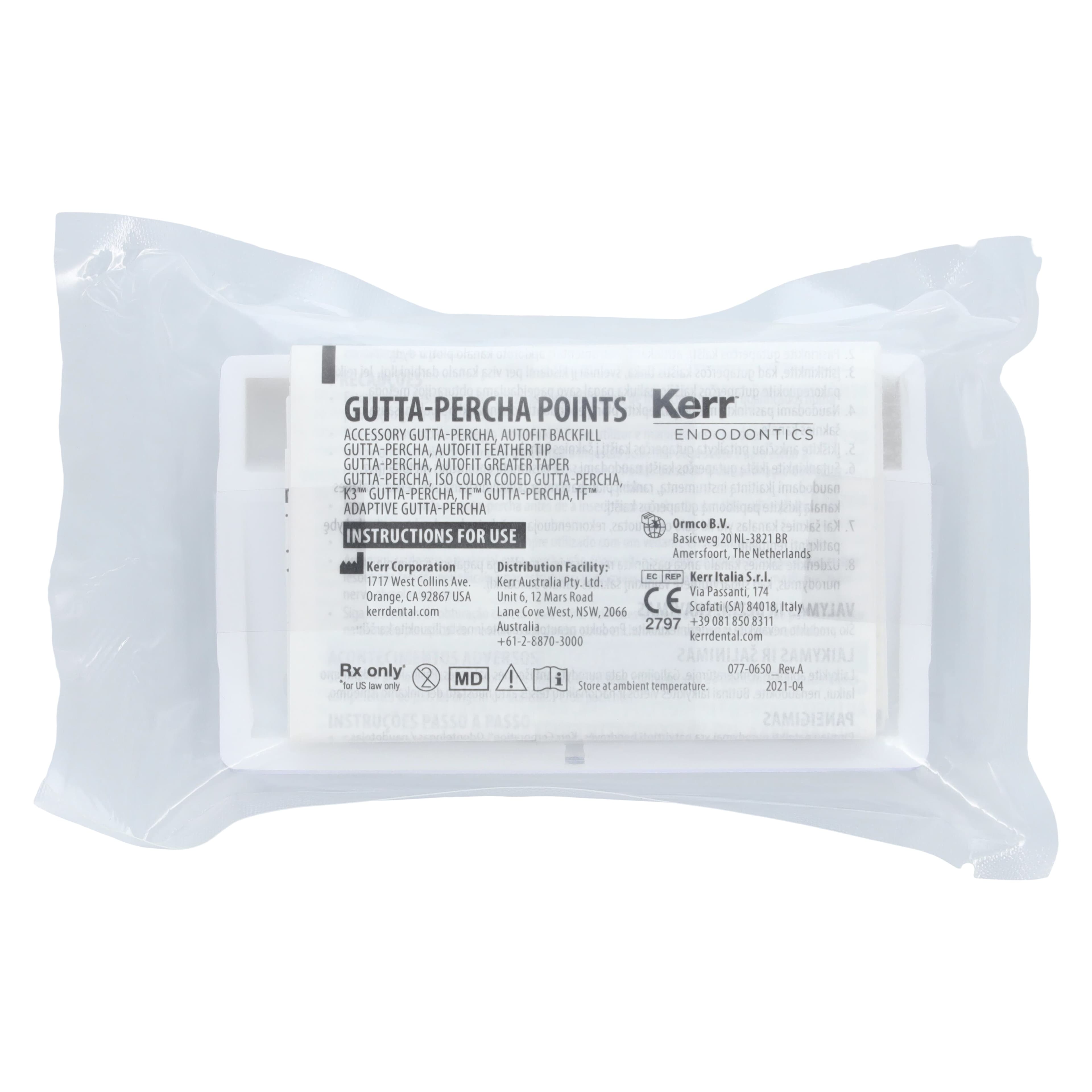 Kerr Autofit Greater Taper Gutta Percha Points, Assorted .06-.12 Taper, 50/Box, 972-0100 thumbnail 2