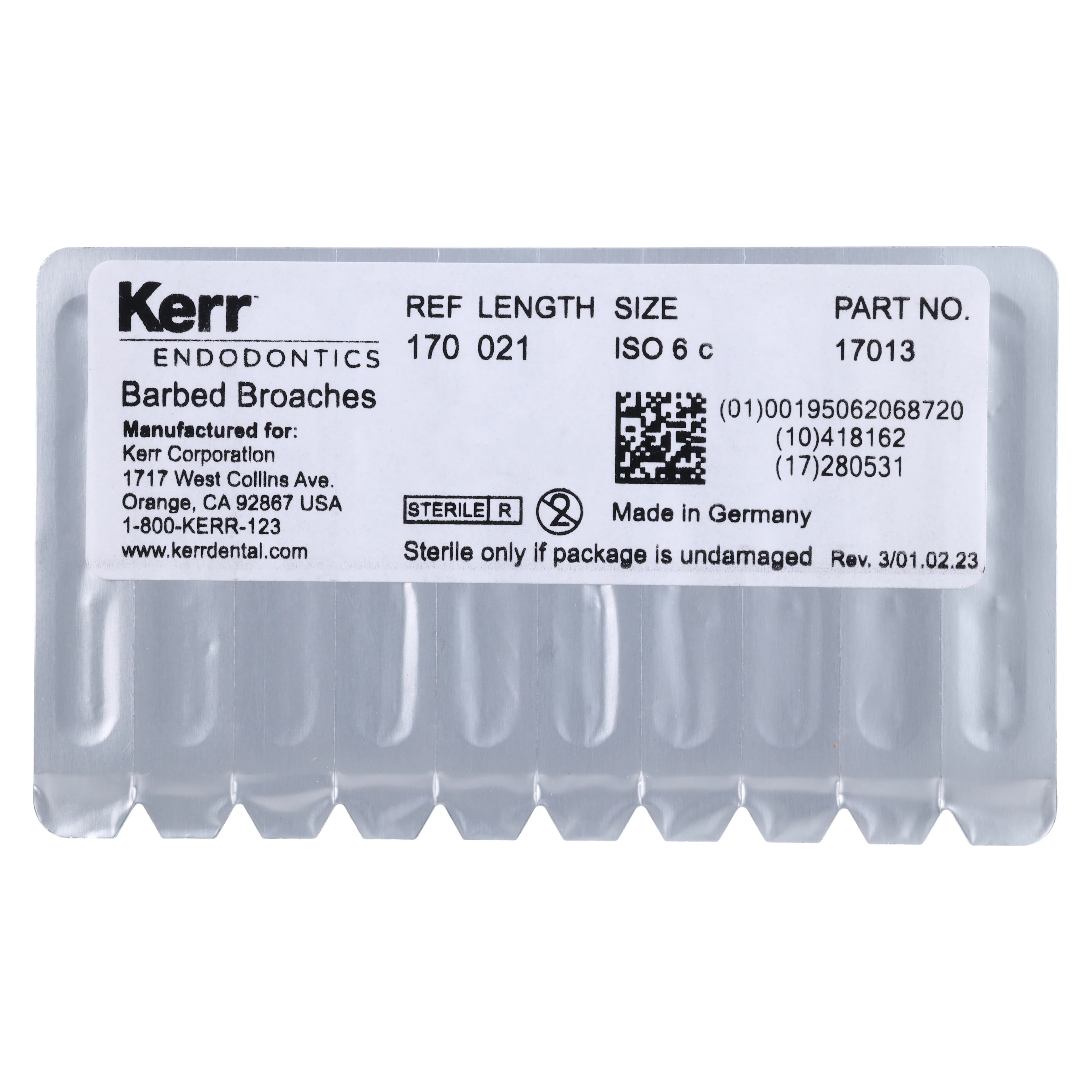 Kerr Barbed Broaches, Coarse, Black, 21 mm, Sterile, 30/Pkg, #17013 thumbnail 2