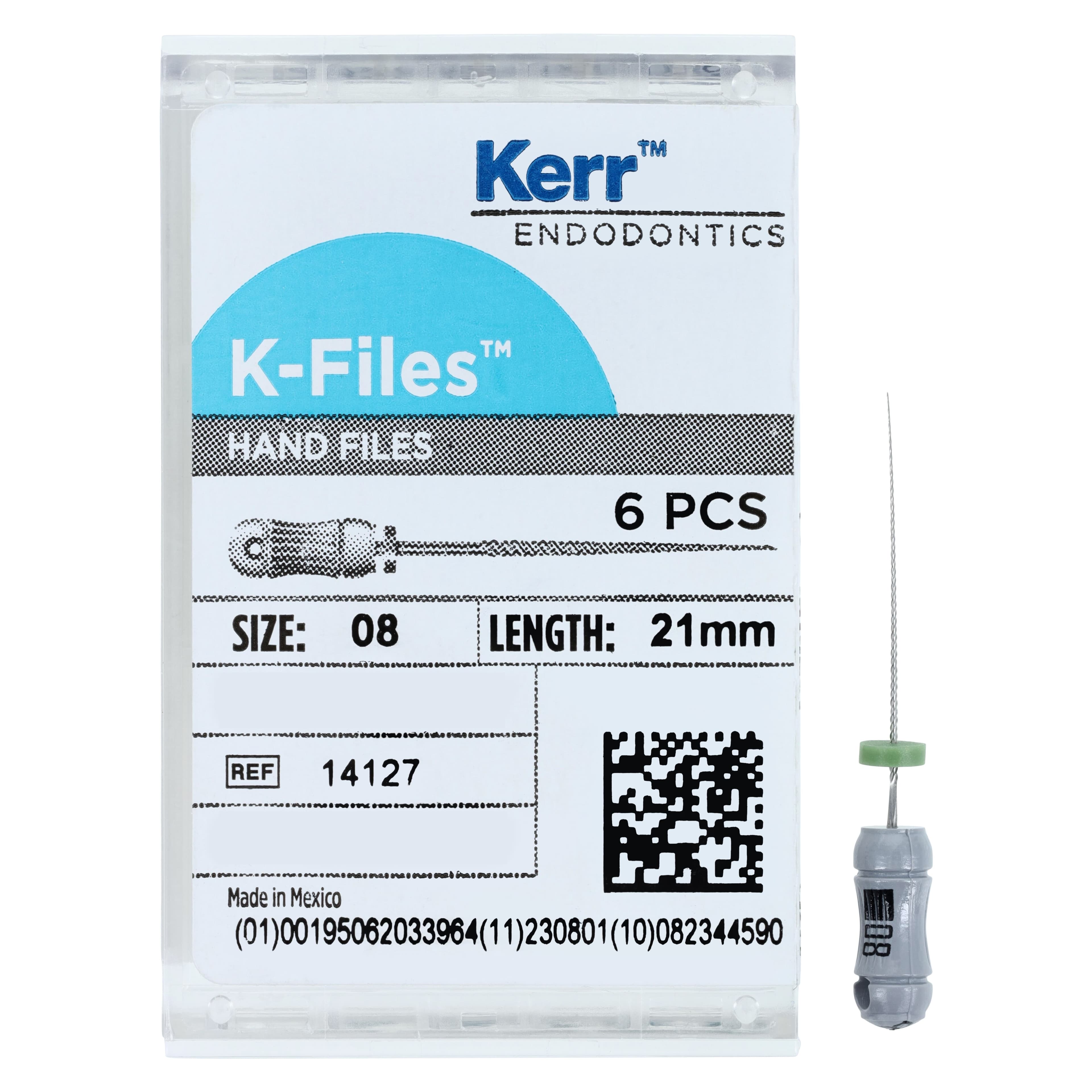 SybronEndo K-Files Stainless Steel 21mm #08, Gray, 6/Pack, 14127 thumbnail 4