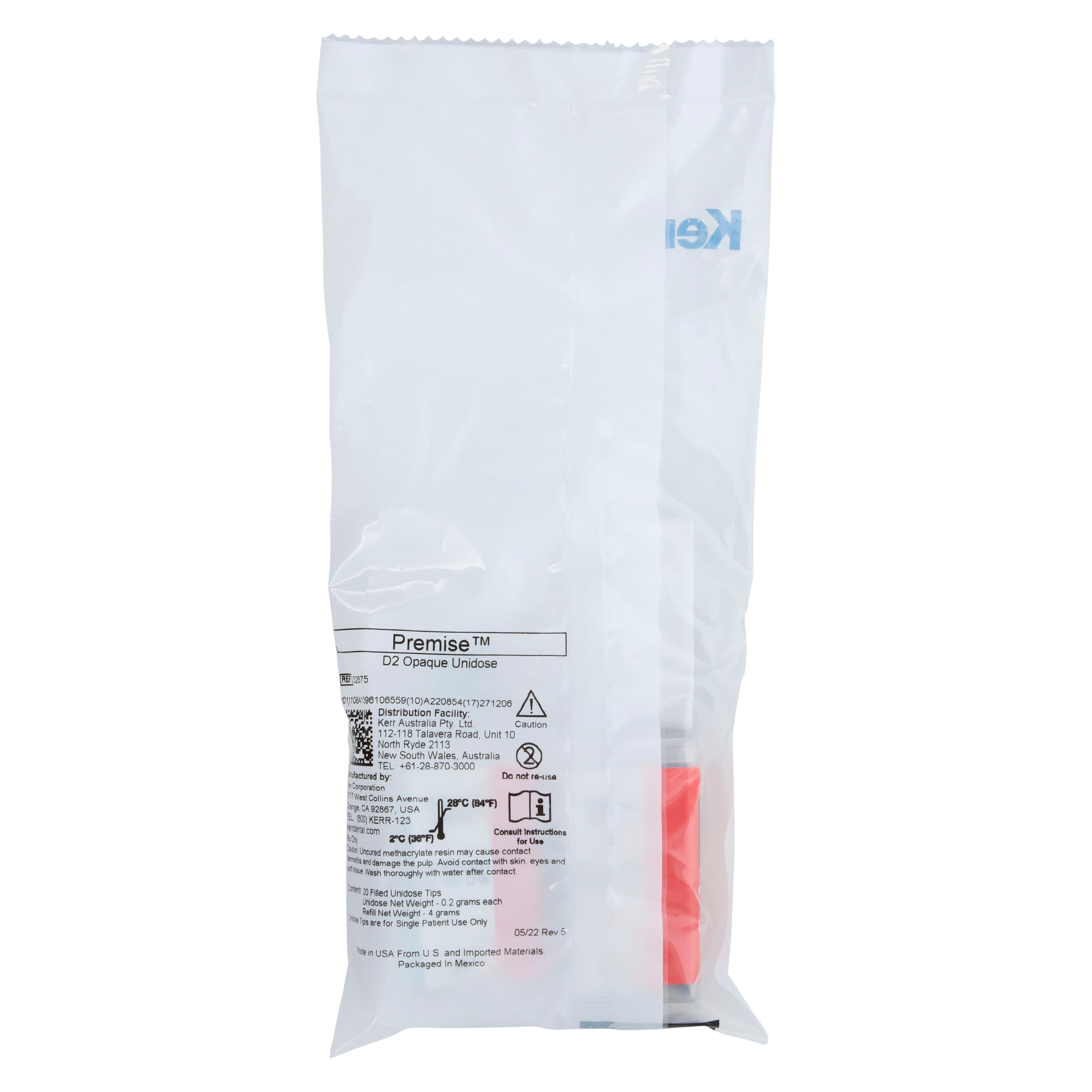 Kerr Premise Universal Nanofilled Composite Restorative, Unidose Refill, Opaque Shade D2, 0.2 g per Tip, 20 Tips/Box, #32675 thumbnail 6