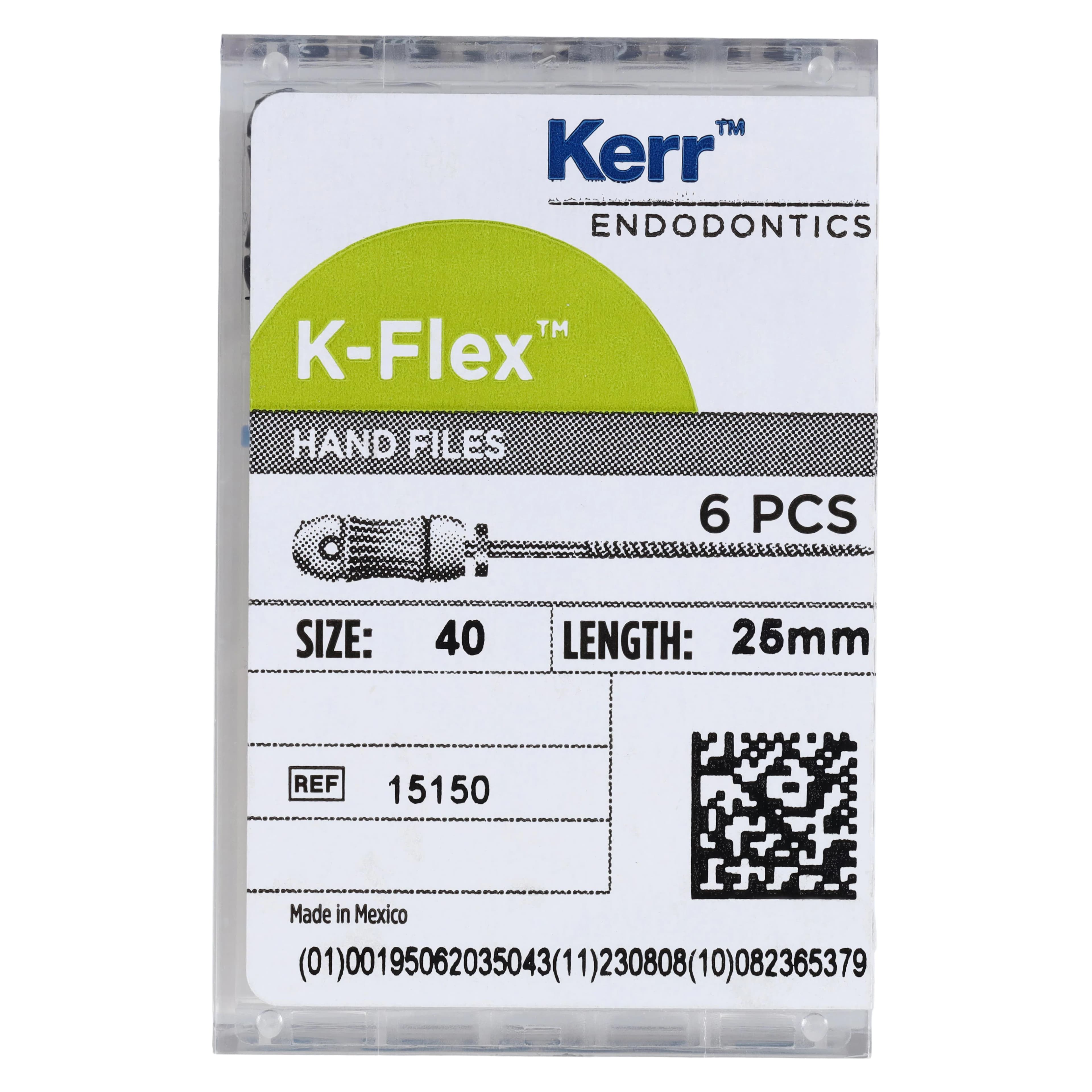 Kerr K-Flex Endodontic Files, Stainless Steel, Size #40, 25mm, Black, 6/Pack, 15150 thumbnail 5