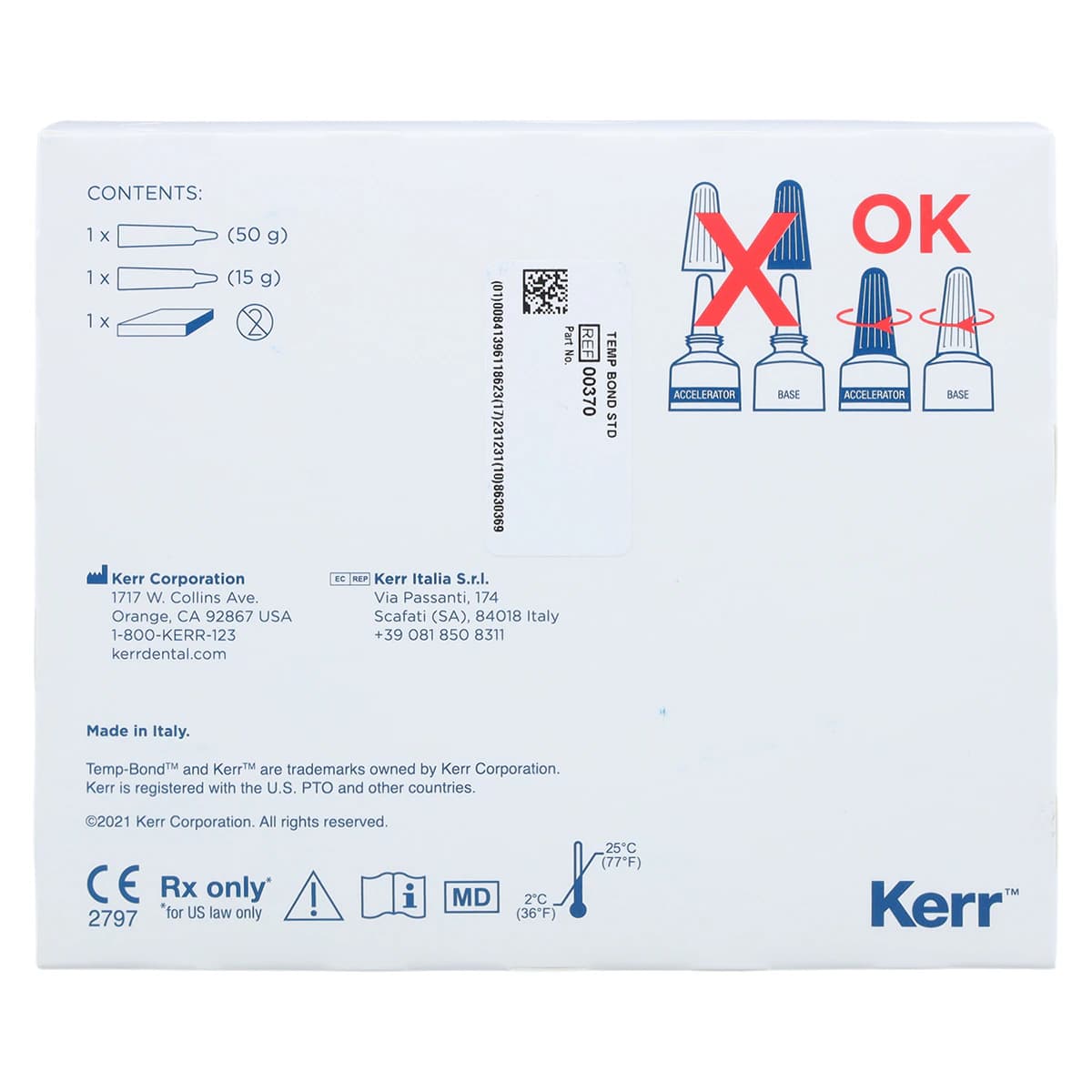 TempBond Temporary Crown and Bridge Cement, Original Tube Kit, Zinc Oxide Eugenol, 50 g Base + 15 g Accelerator + Mixing Pad, 1/Pk, 00370 thumbnail 6