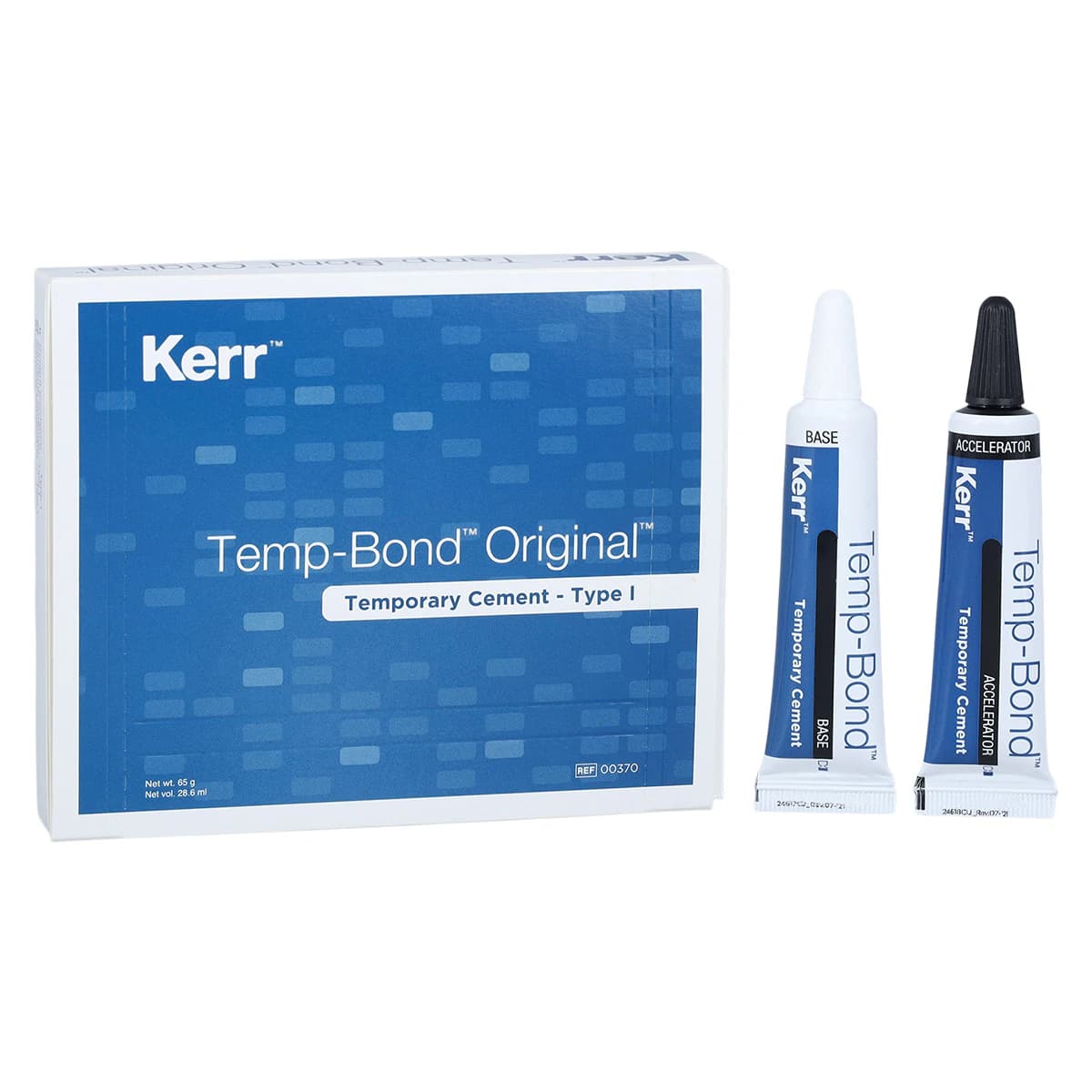 TempBond Temporary Crown and Bridge Cement, Original Tube Kit, Zinc Oxide Eugenol, 50 g Base + 15 g Accelerator + Mixing Pad, 1/Pk, 00370 - TempBond Temporary Cement, Standard Tube Pack, 50 g, 1/Pk, 00370 - Image 1