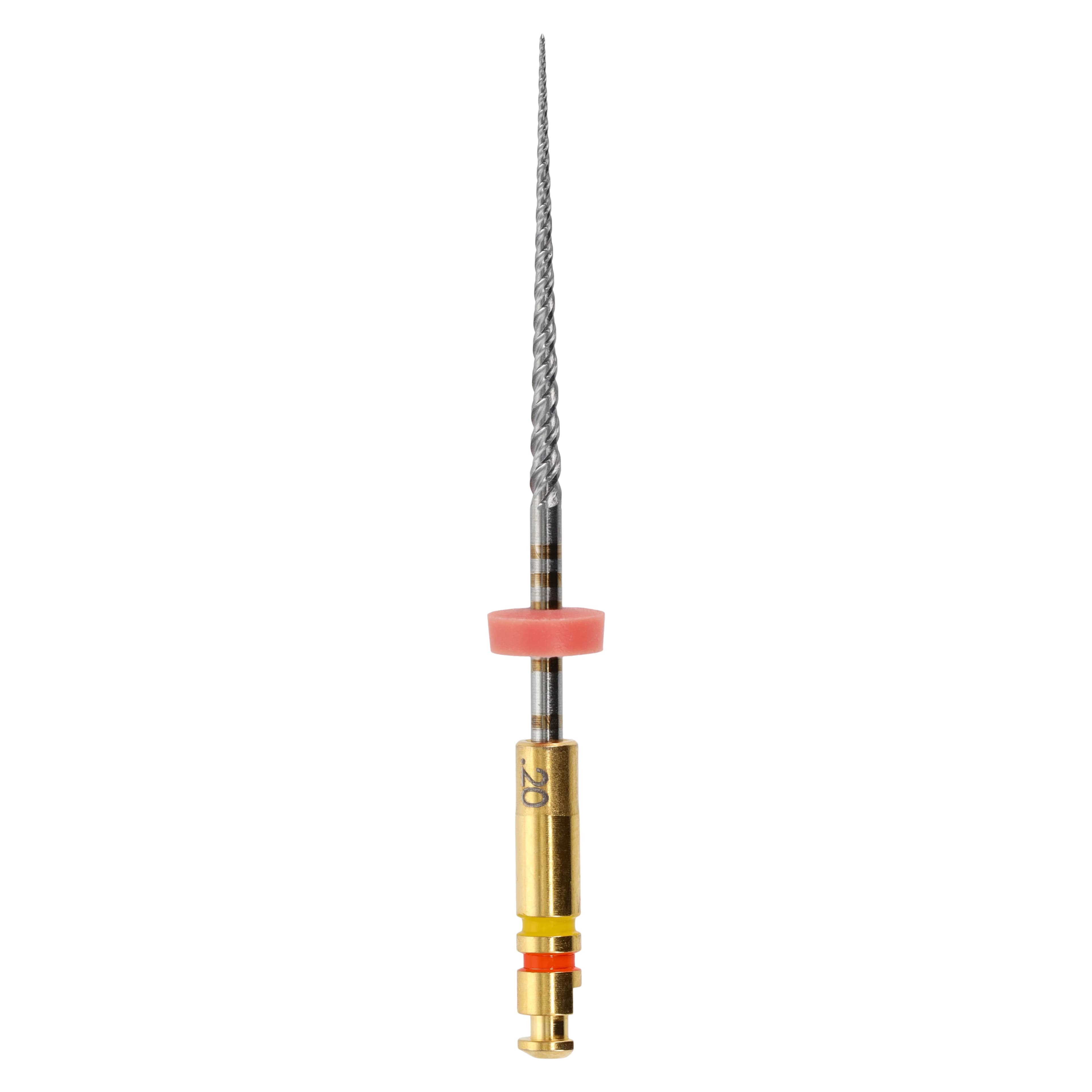K3 Nickel Titanium Rotary Endodontic Files, Size #20, .06 Taper, 25 mm, Yellow, 6/Pack, 825-6205 - K3 Rotary Nickel Titanium Files 25 mm - Image 1