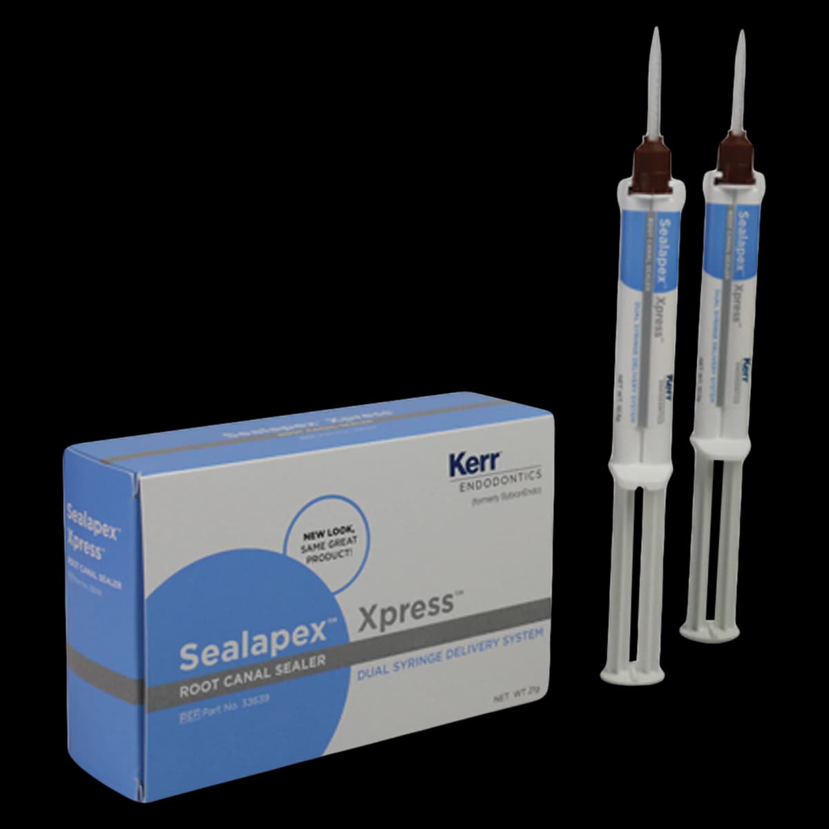 Sealapex Xpress Root Canal Sealer, Non-Eugenol Calcium Hydroxide, Automix Dual Syringe, 10.5 g, 2/Pk, 33639 - Sealapex Xpress 10.5g Syringe 2Bx - Image 1