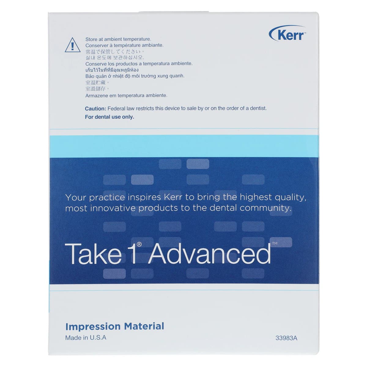 Kerr Take 1 Advanced VPS Impression Material, Medium/Monophase Body, Regular Set, Light Blue, 2 x 50 ml Cartridges with 6 Mixing Tips, Refill 33957 thumbnail 3
