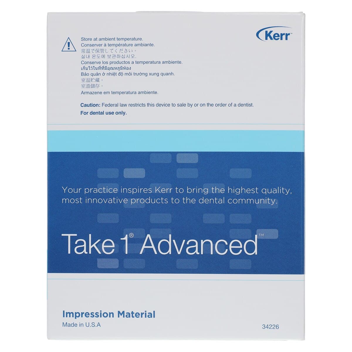 Take 1 Advanced VPS Impression Material, Cartridge Refill, Medium/Monophase Body, Fast Set, Light Blue, 2 x 50 ml Cartridges with 6 Mixing Tips, 33959 thumbnail 3