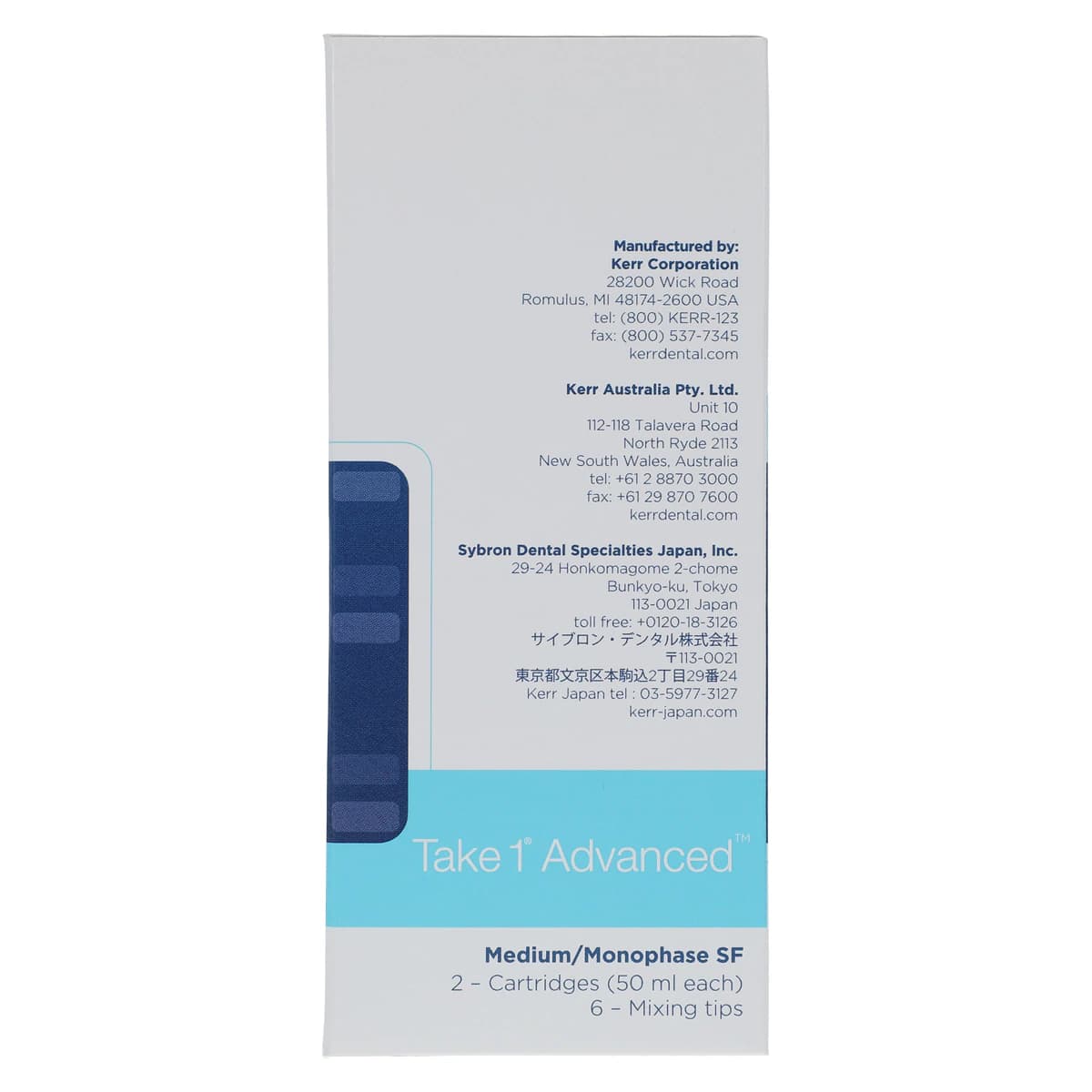 Take 1 Advanced VPS Impression Material, Medium/Monophase Body, Super Fast Set, 2 x 50 ml Cartridges with 6 Mixing Tips, Refill, #33961 thumbnail 5