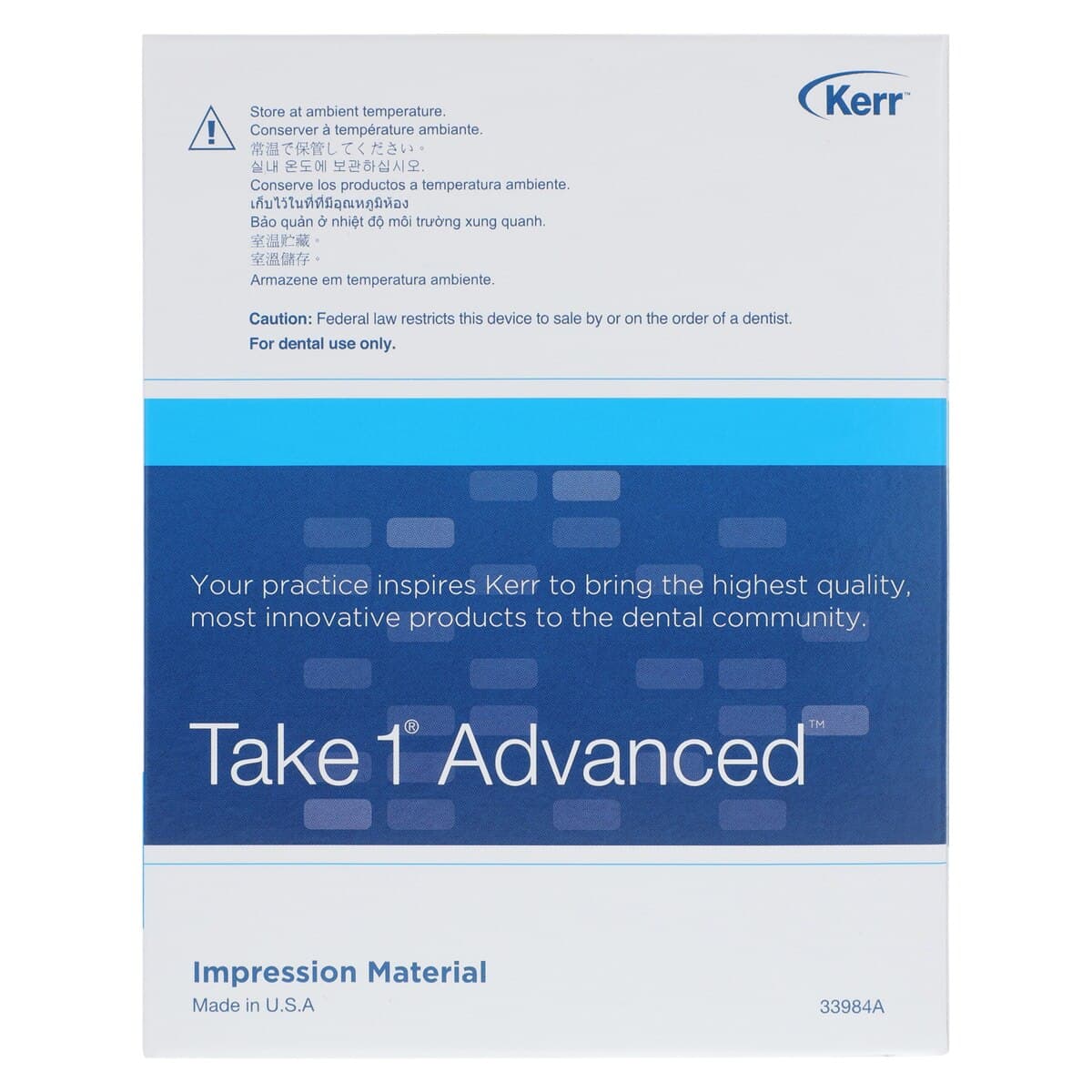 Take 1 Advanced VPS Impression Material, Tray Body Wash, Heavy Body, Regular Set, Dark Blue, 50 ml Cartridge Refill, 2/Pk, 33963 thumbnail 4