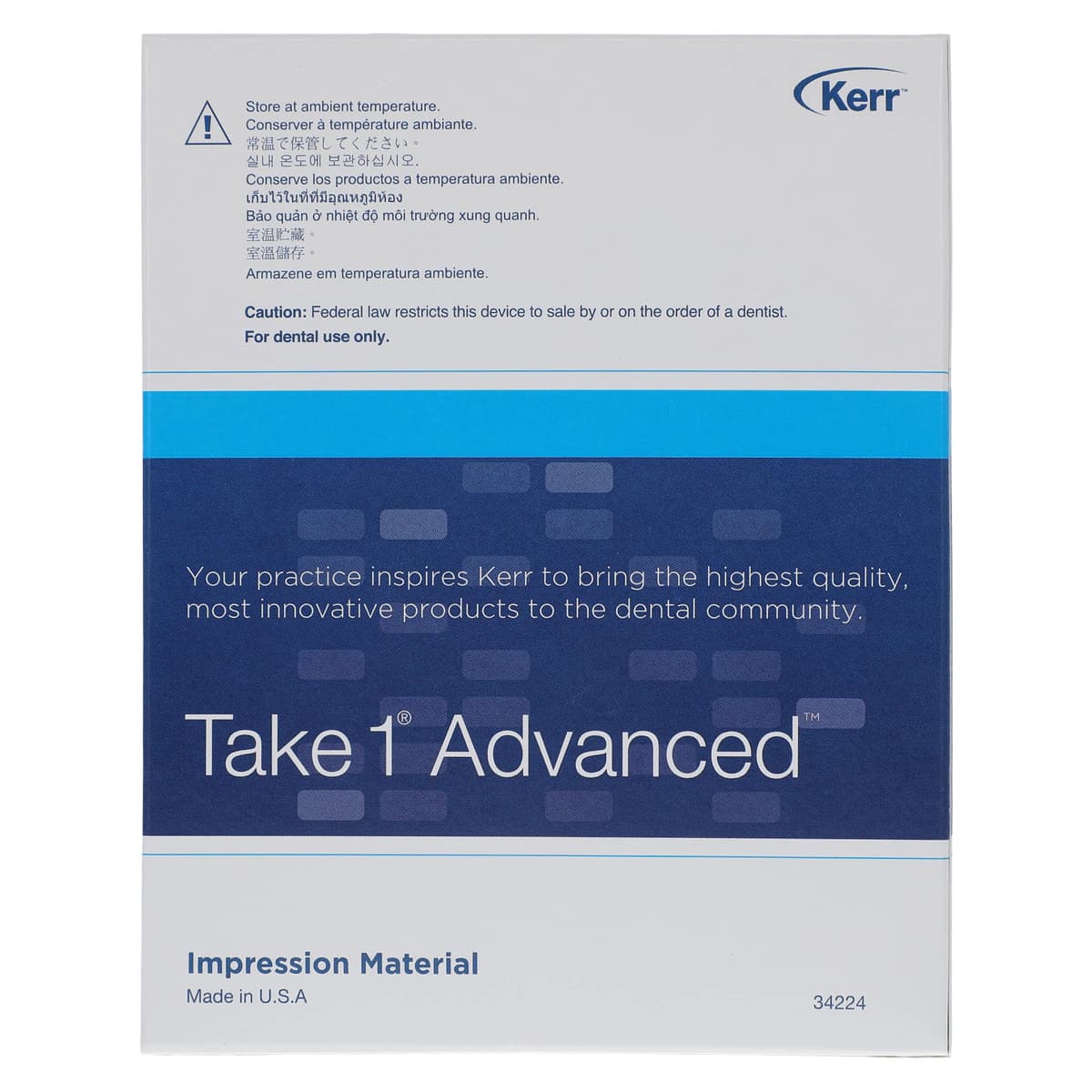 Kerr Take 1 Advanced VPS Impression Material, Cartridge Refill, Tray Heavy Body, Fast Set, Dark Blue, 2 x 50 ml Cartridges with 6 Mixing Tips, 33965 thumbnail 3