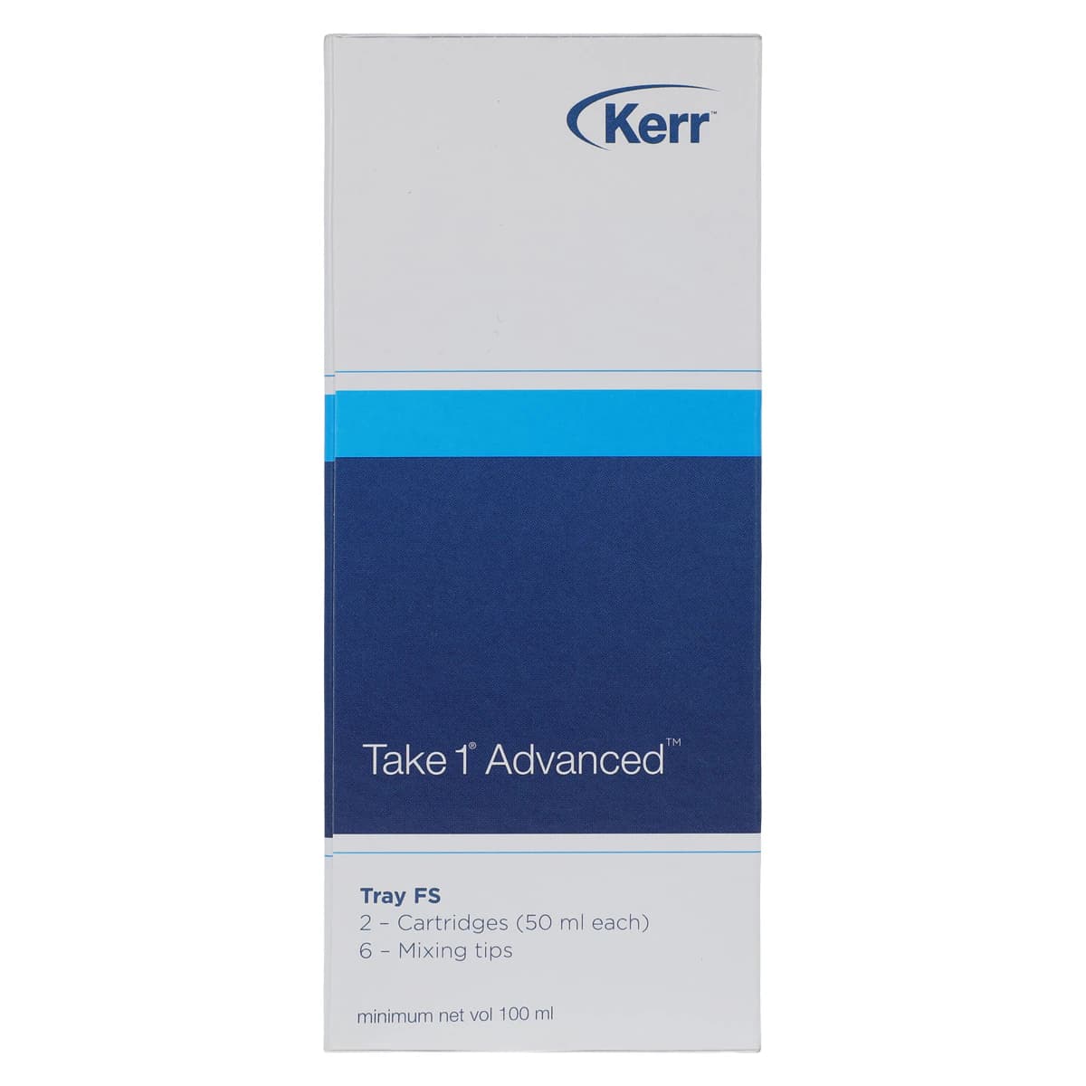 Kerr Take 1 Advanced VPS Impression Material, Cartridge Refill, Tray Heavy Body, Fast Set, Dark Blue, 2 x 50 ml Cartridges with 6 Mixing Tips, 33965 thumbnail 4
