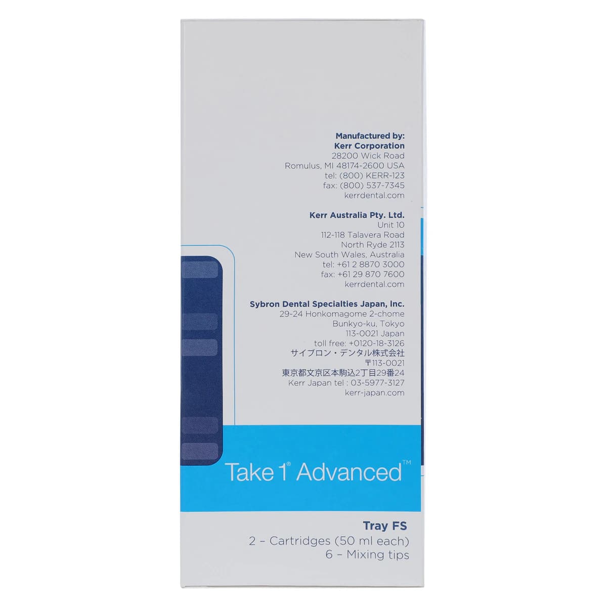 Kerr Take 1 Advanced VPS Impression Material, Cartridge Refill, Tray Heavy Body, Fast Set, Dark Blue, 2 x 50 ml Cartridges with 6 Mixing Tips, 33965 thumbnail 5