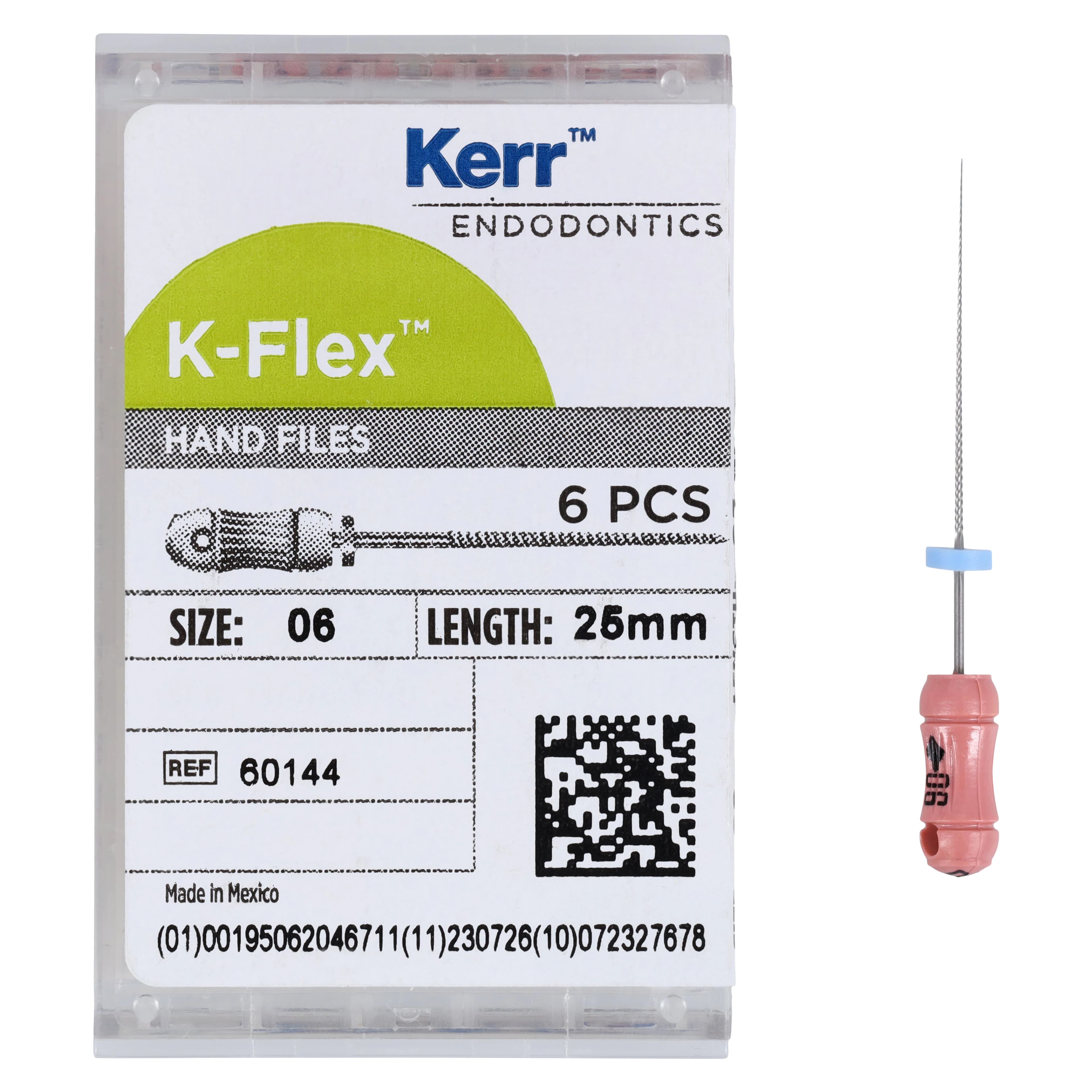 Kerr K-Flex Endodontic Files, #06, 25mm, Stainless Steel, Pink, 6/Pack, 60144 thumbnail 4
