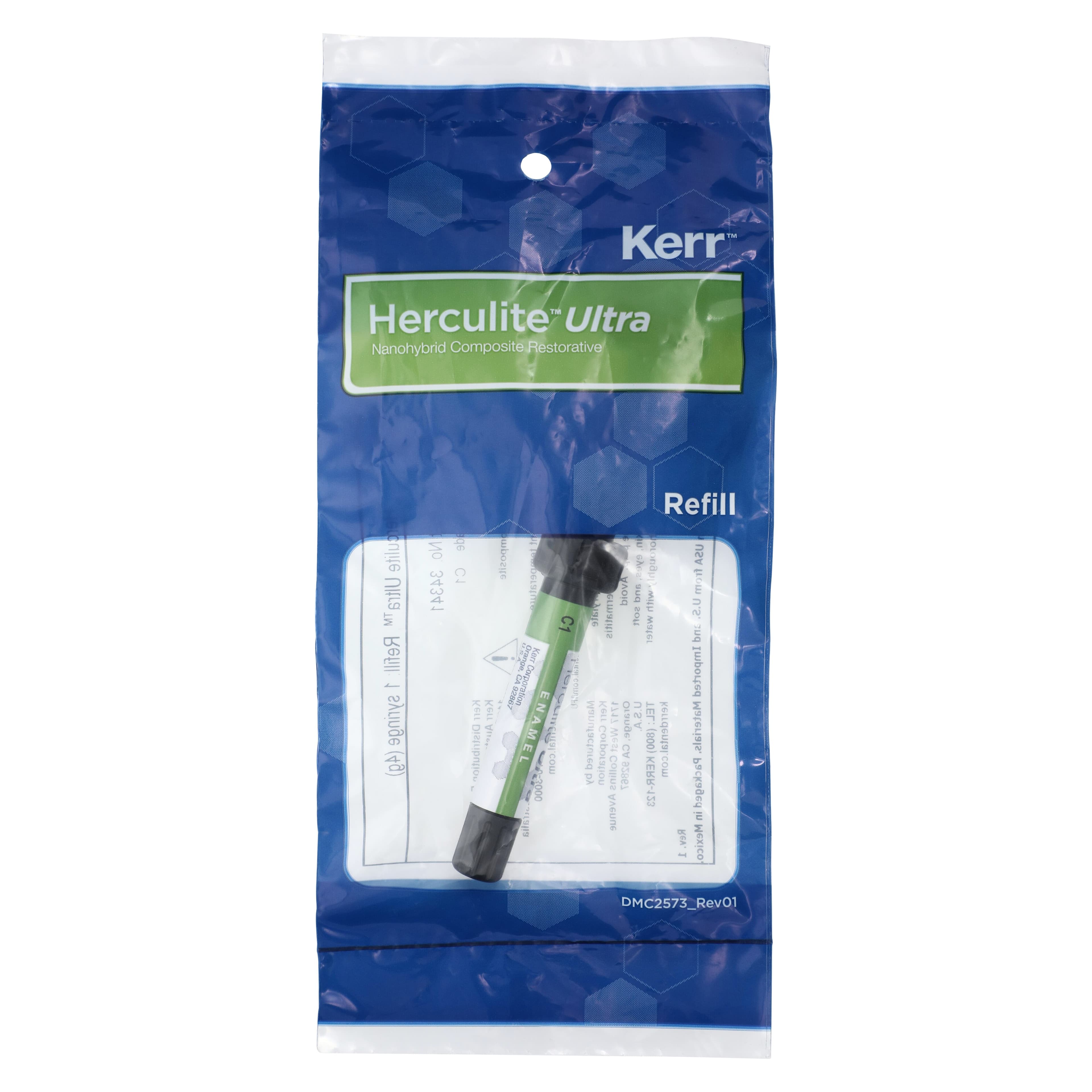 Herculite Ultra Nanohybrid Composite Syringe Refill, 4 g, C1 Enamel, Kerr #34341 thumbnail 4