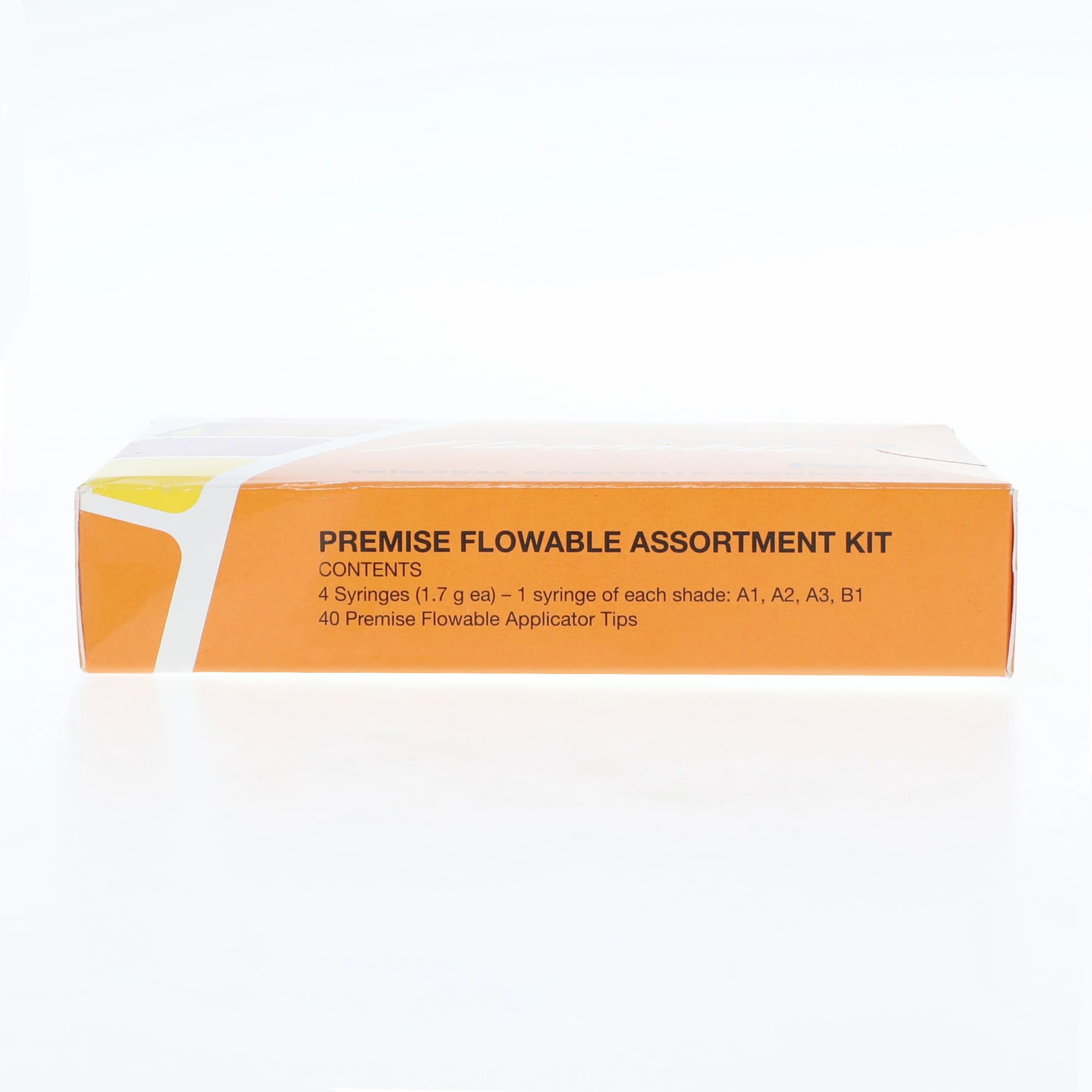 Premise Flowable Restorative Assorted Syringe Kit, 4 x 1.7 g Syringes (A1, A2, A3, B1), #33371 - Premise Flowable Assorted Syringe Kit - Image 1